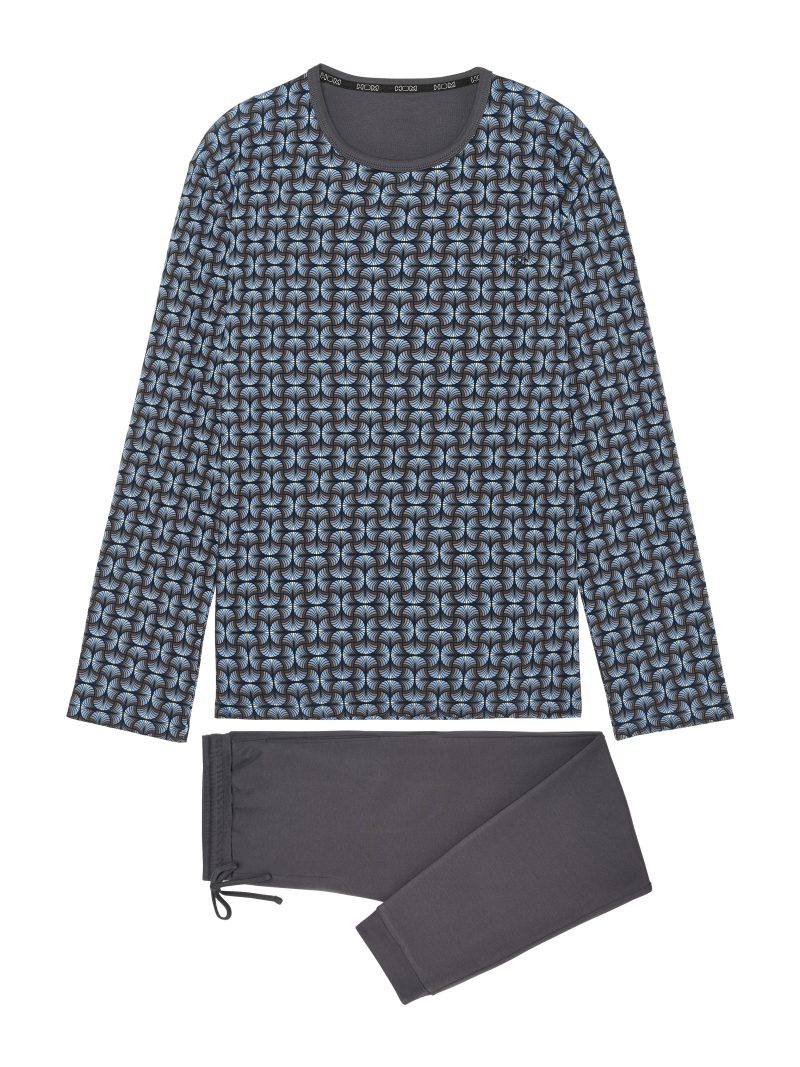 Nuit & Homewear Pyjama et Pyjacourt gris imprimé 403063