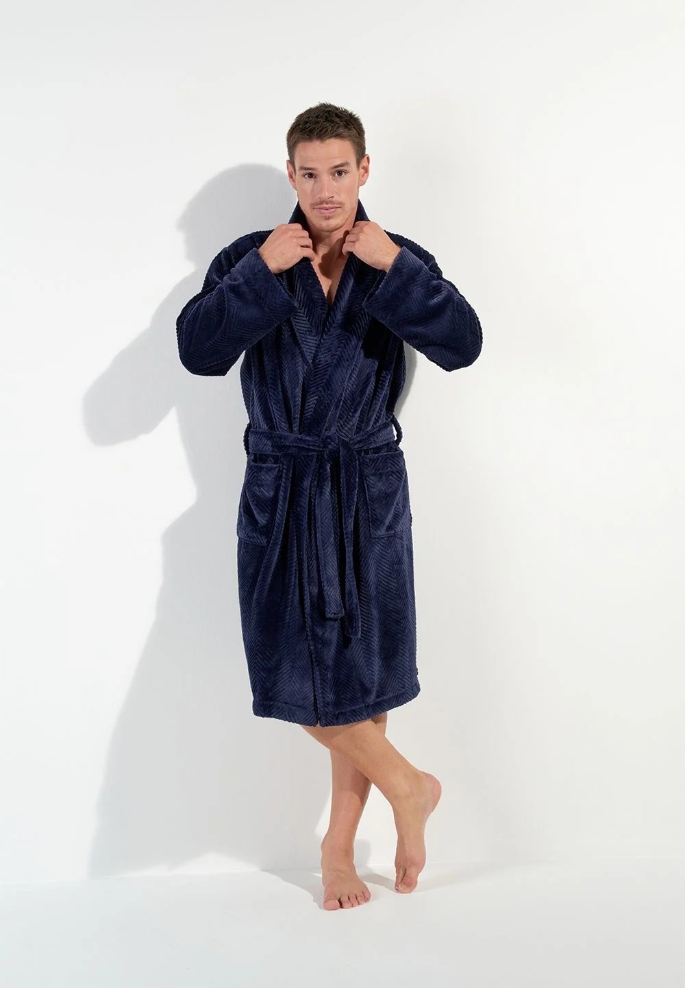 Nuit & Homewear Robe de Chambre et Peignoir bleu marine 402838 – Image 2