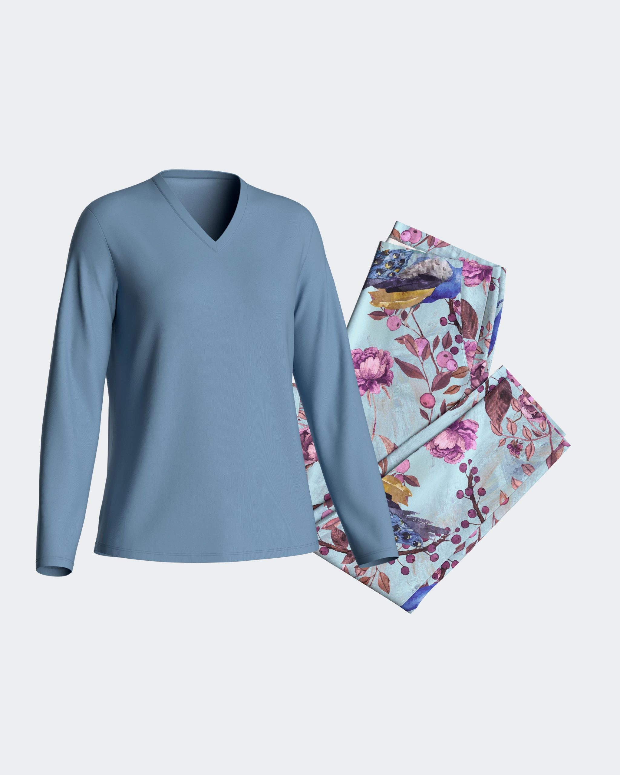 Nuit & Homewear Pyjama / Pyjacourt bleu im8552n91 – Image 3