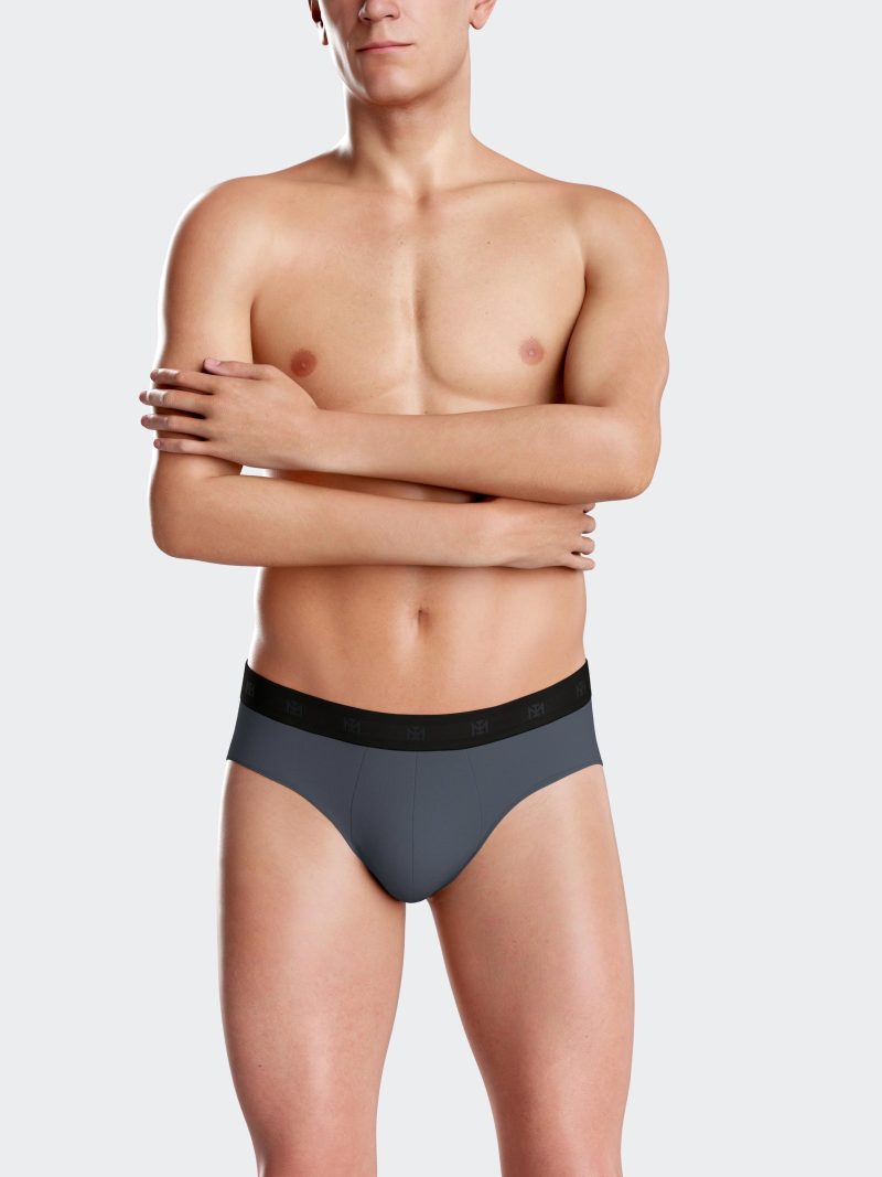 Les dessous Boxer bleu + noir im1221n65p2
