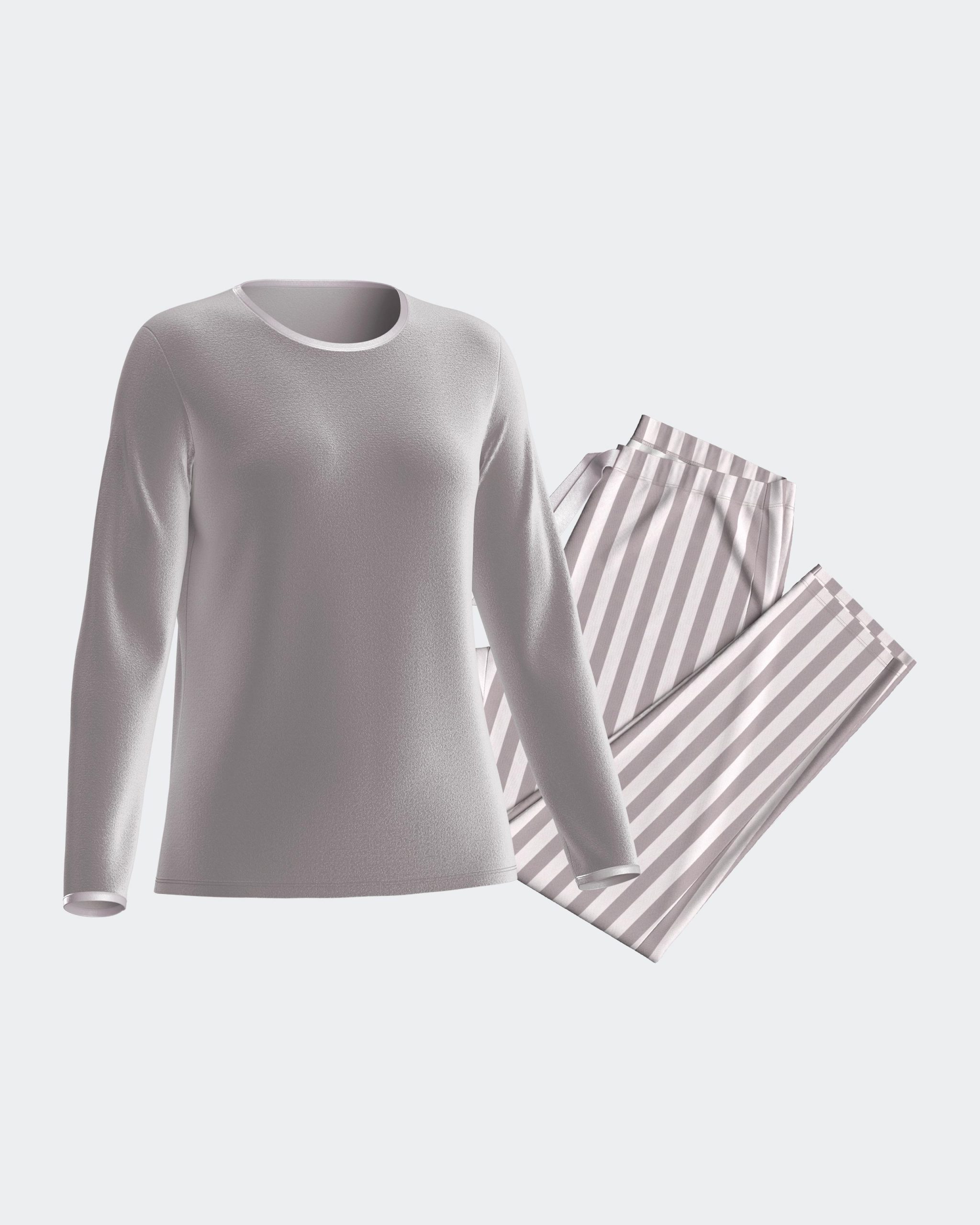 Nuit & Homewear Pyjama / Pyjacourt gris clair im8551n97 – Image 3