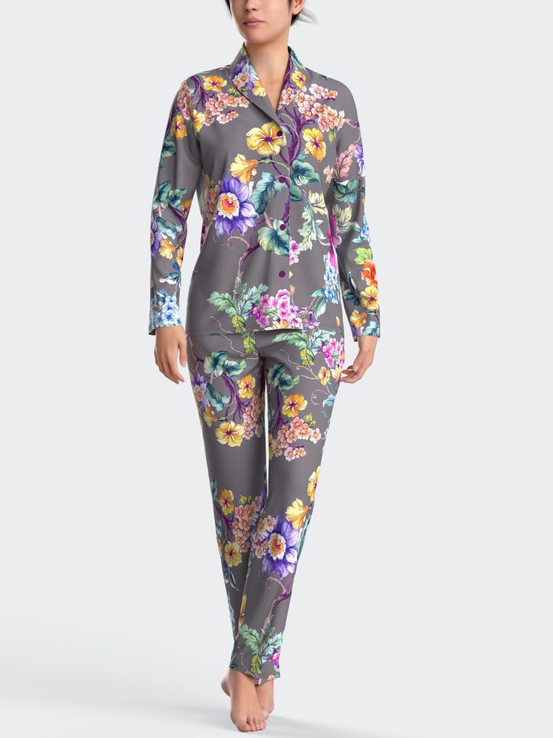 Nuit & Homewear Pyjama / Pyjacourt gris violet im8587n92