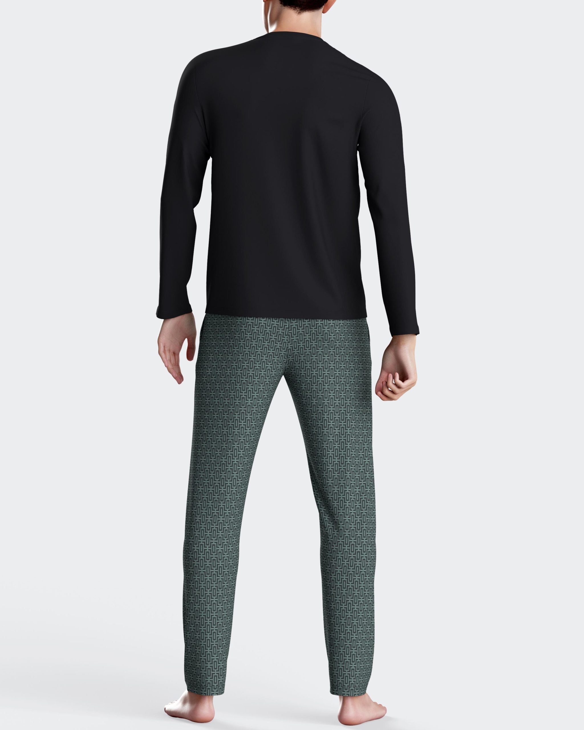 Nuit & Homewear Pyjama et Pyjacourt vert im1553n72 – Image 2