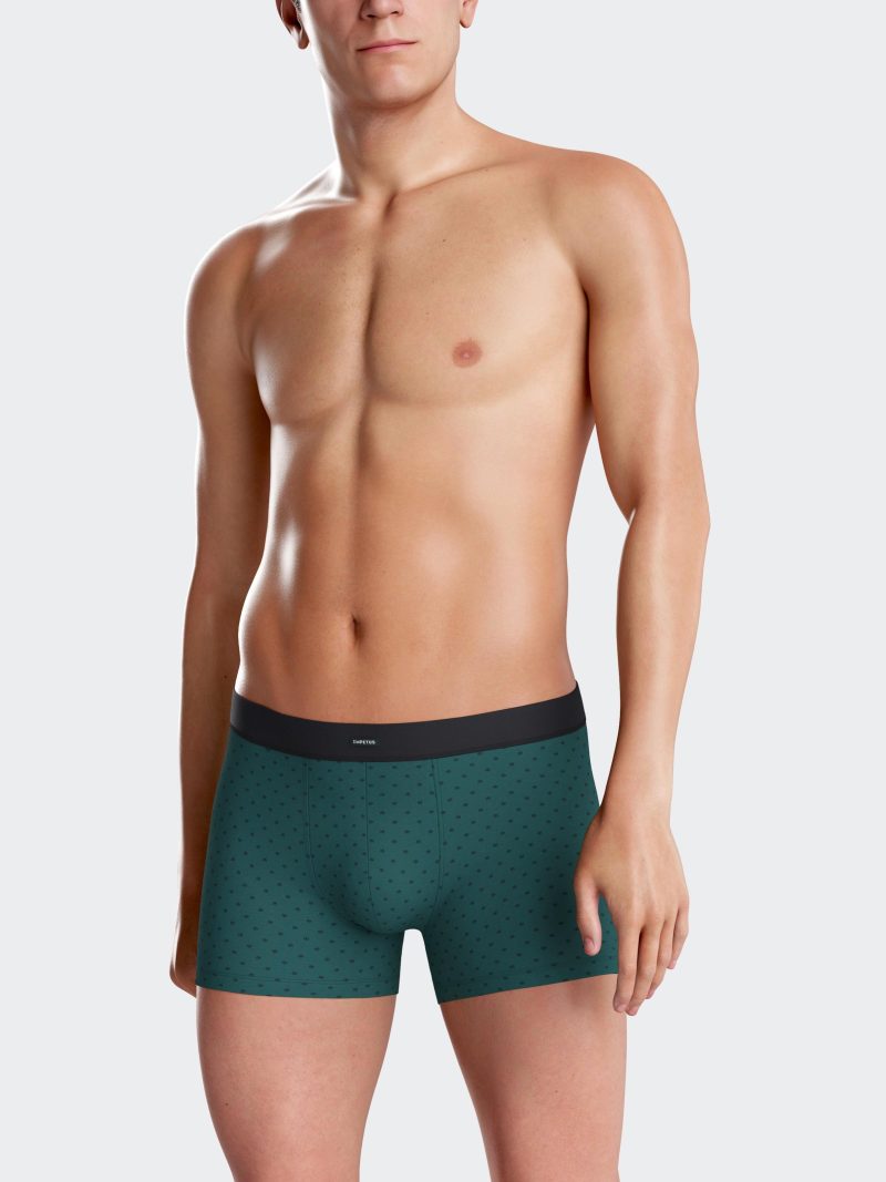Les dessous Boxer vert + marine im1223n73p2