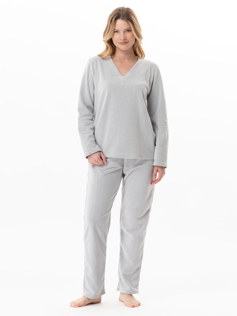 Nuit & Homewear Ensemble détente gris chiné c120feh