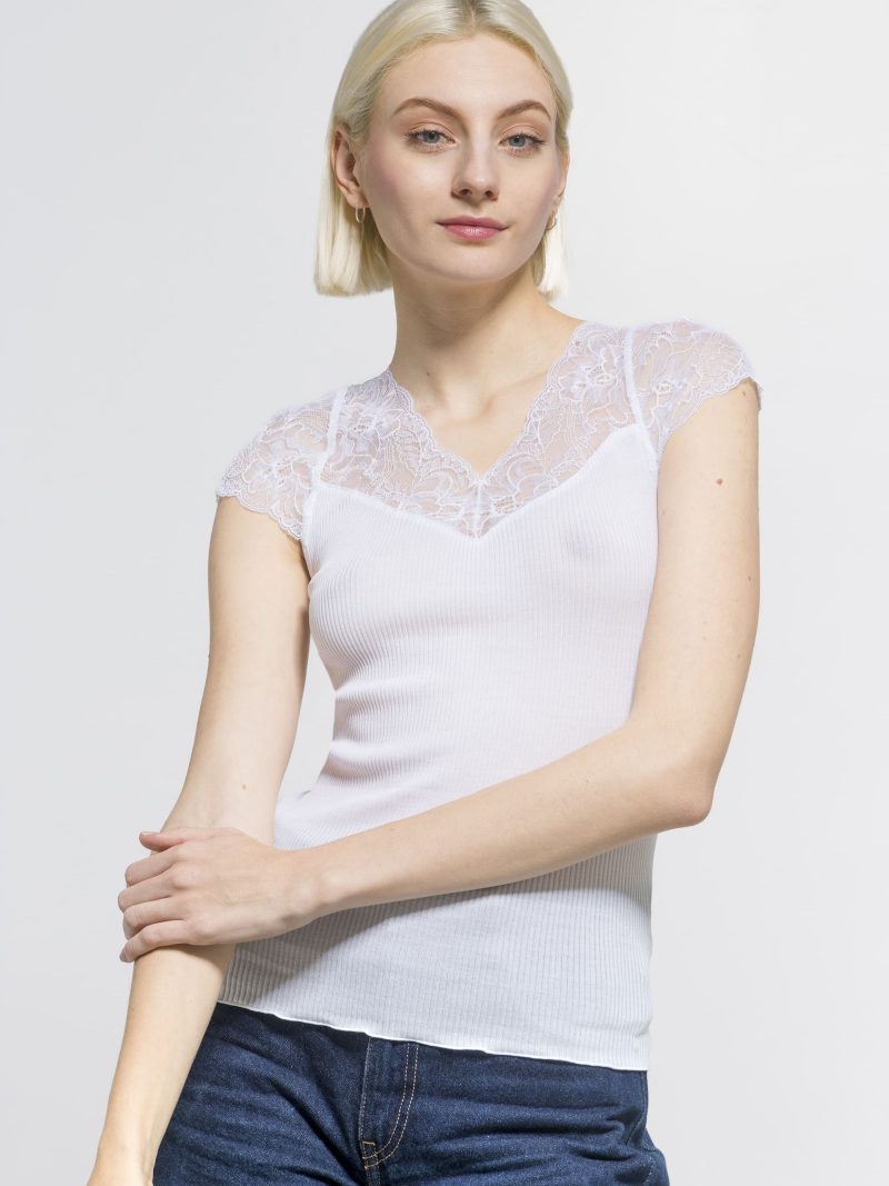 Lingerie Fine Top / Pull blanc 7124
