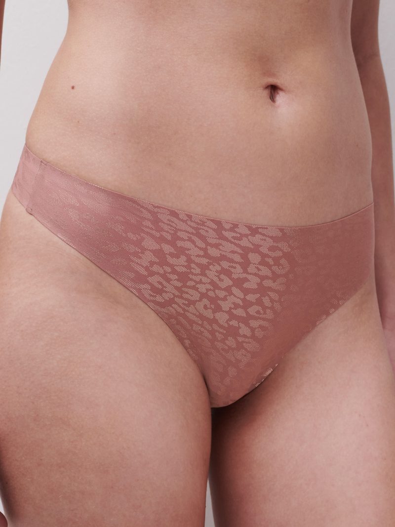 Culottes String / Tanga léopard rose paillette c11dg9