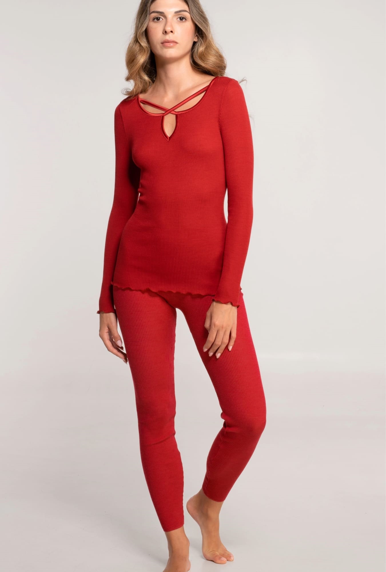 Lingerie Fine Top / Pull rouge 6343 – Image 4