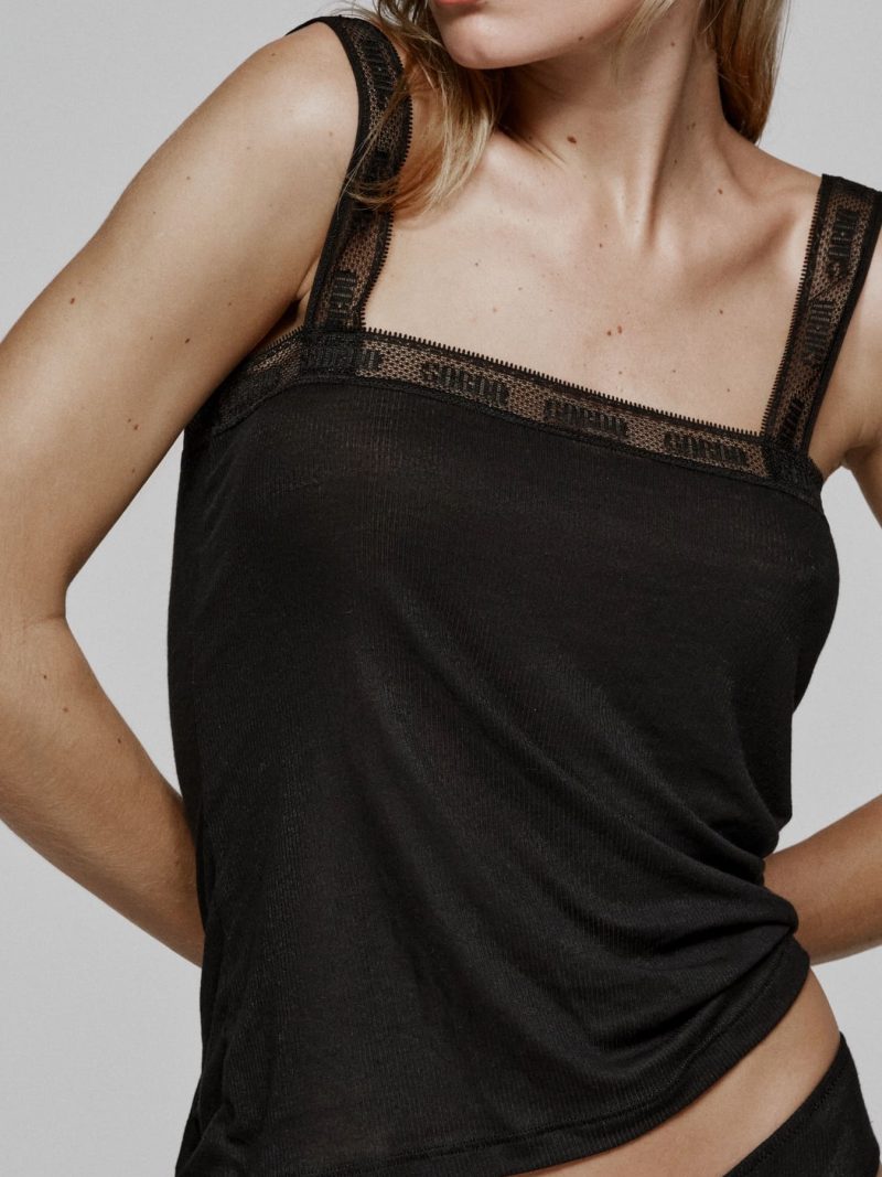 Lingerie Fine Top / Pull noir 3500280