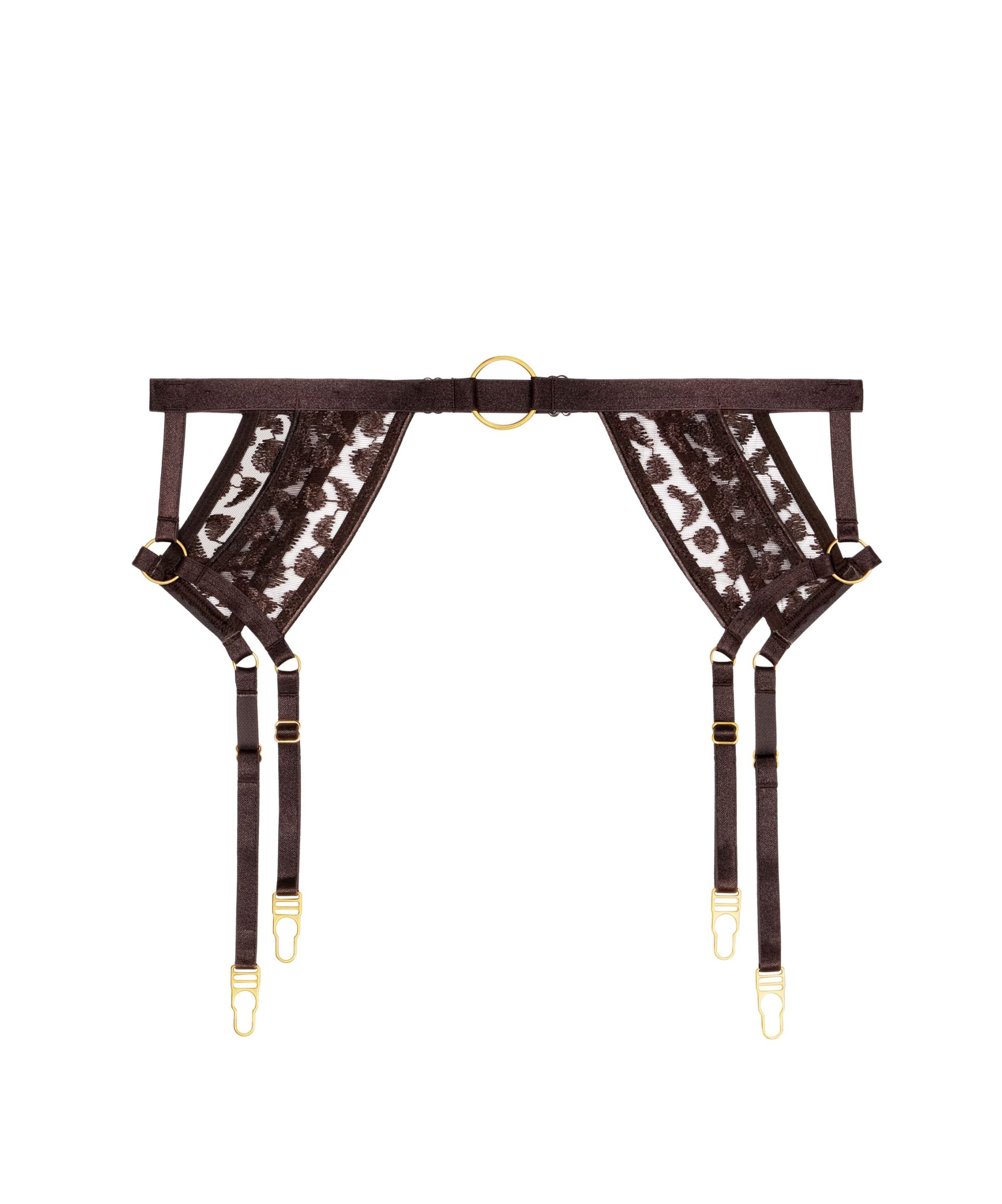 Lingerie Fine Porte-Jarretelles satin brown 5d50 – Image 8