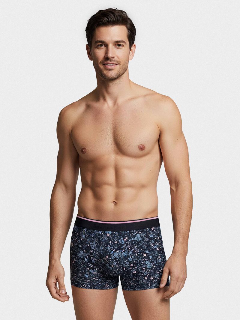 Les dessous Boxer marine fleuri + marine ep1221h96