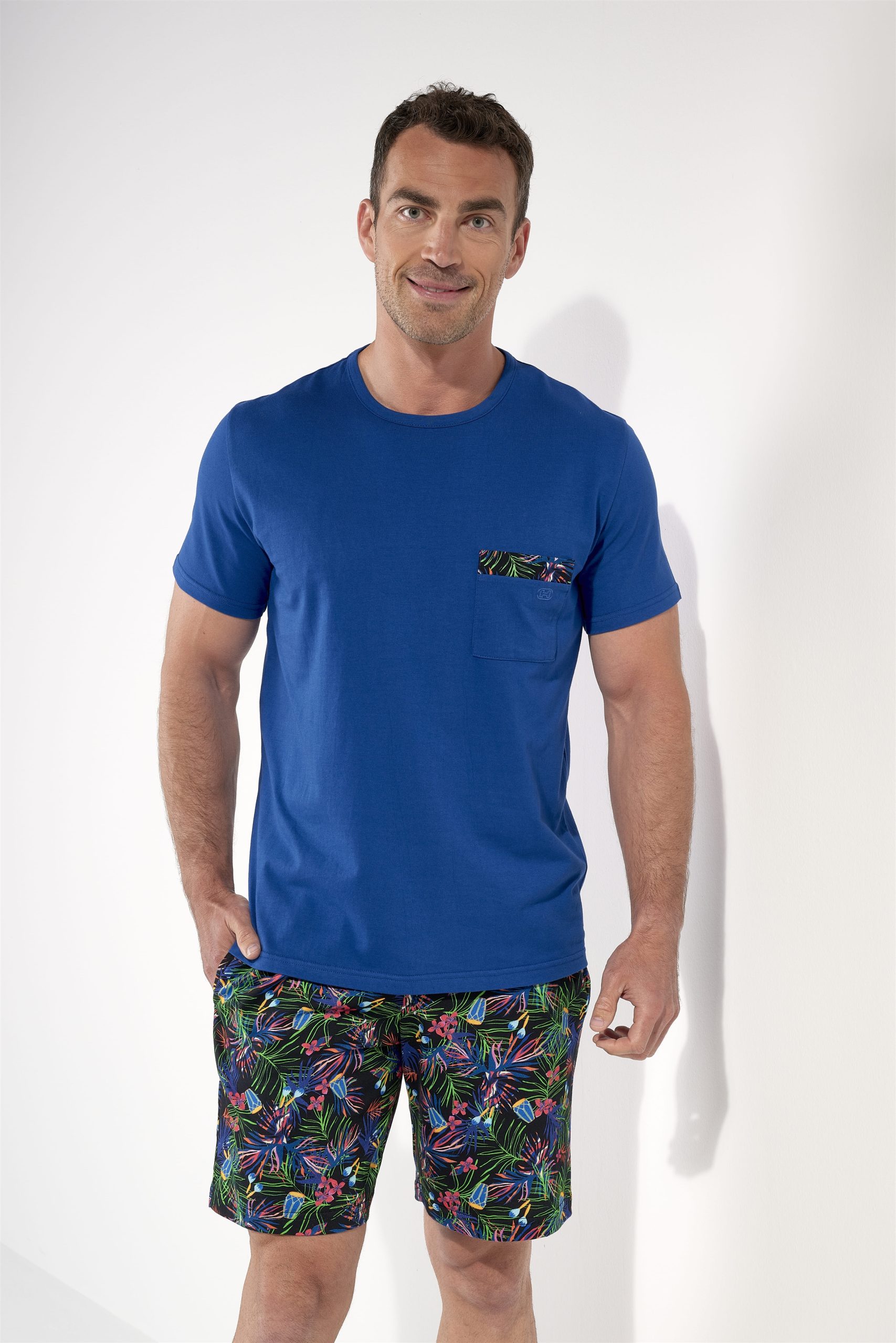 Nuit & Homewear Pyjama et Pyjacourt bleu 403118