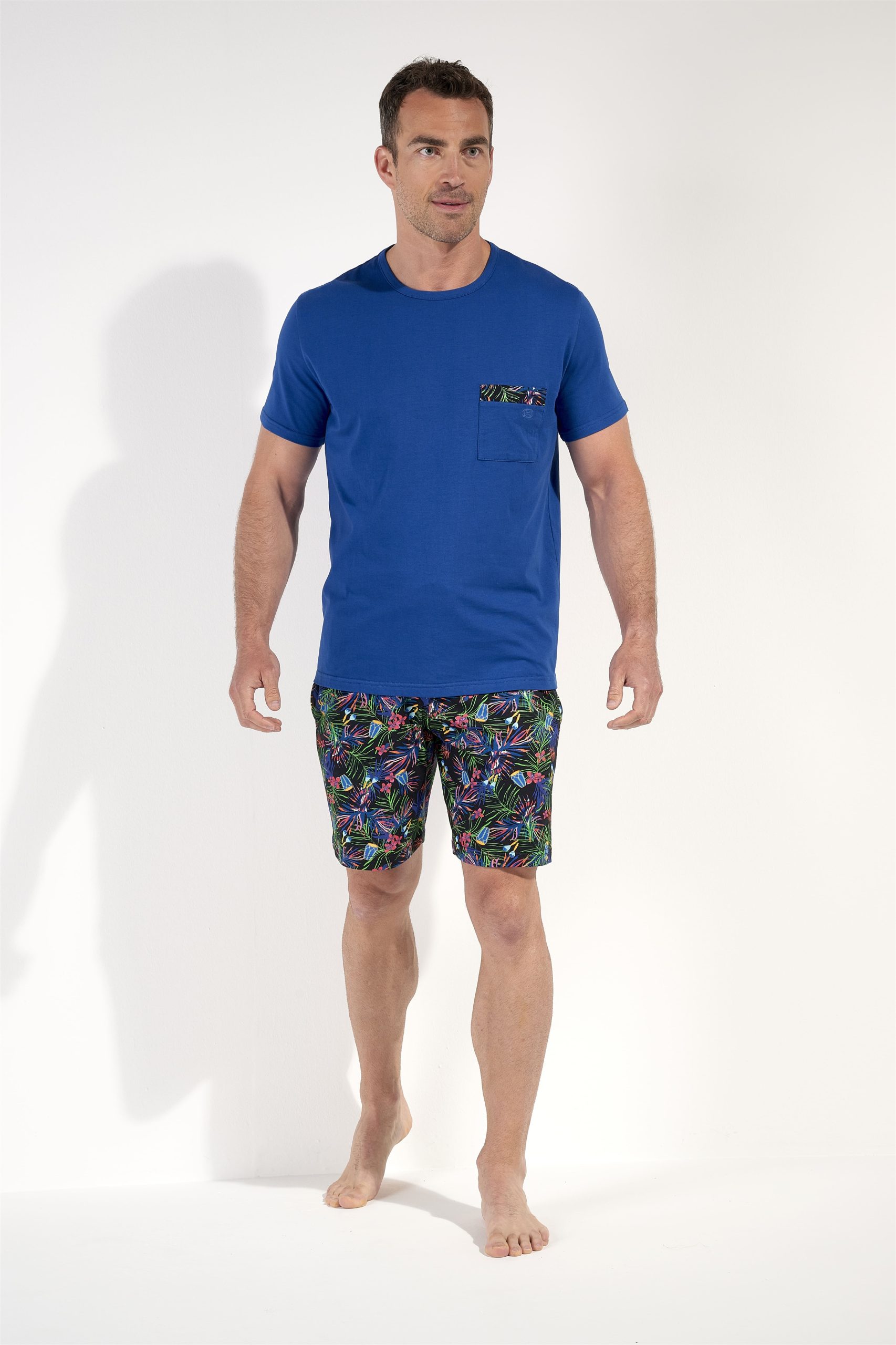 Nuit & Homewear Pyjama et Pyjacourt bleu 403118 – Image 6
