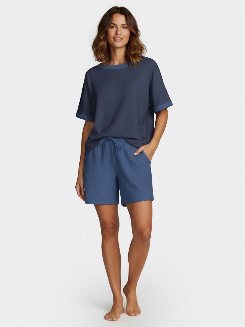 Nuit & Homewear Ensemble détente bleu jeans im8511p61