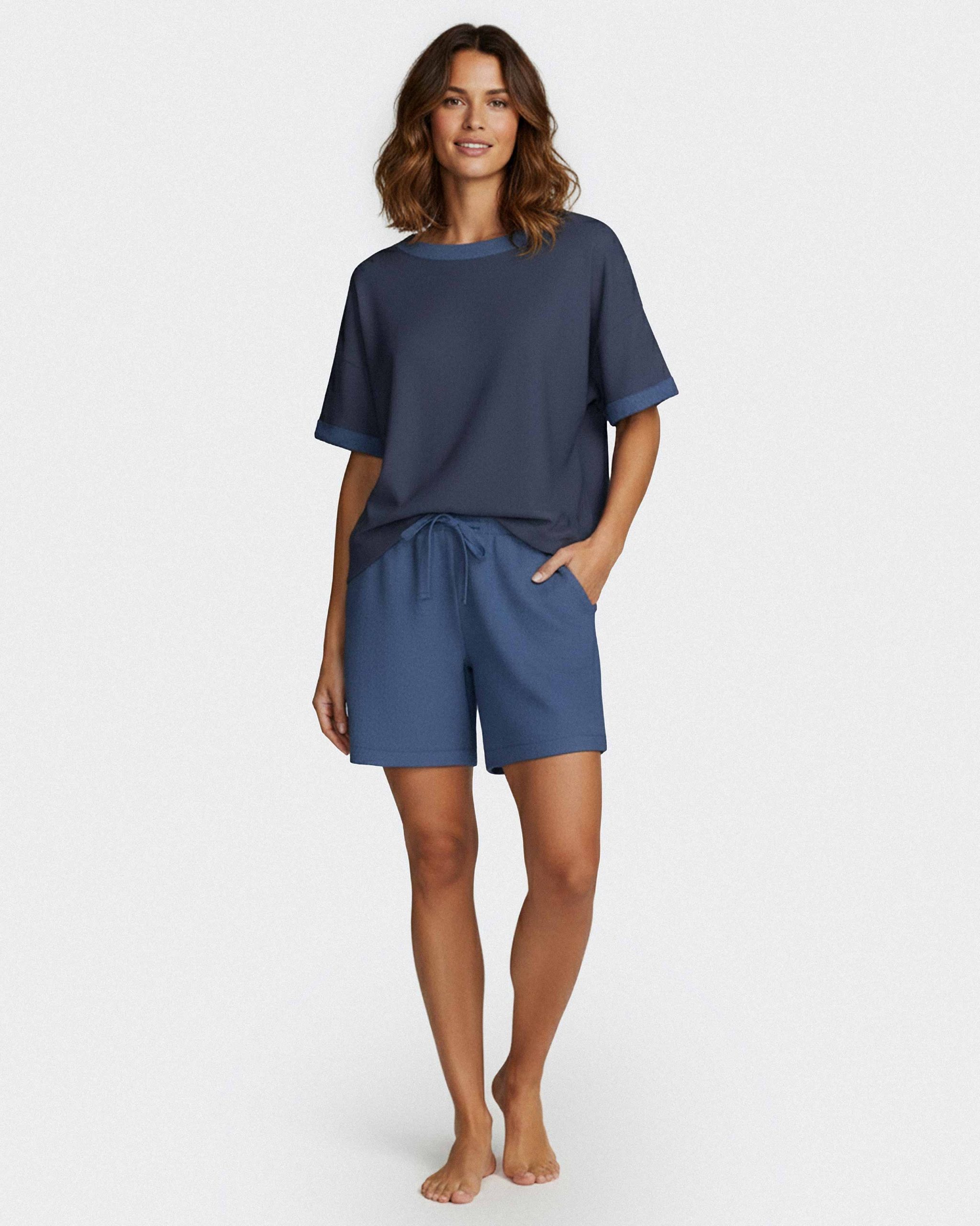 Nuit & Homewear Ensemble détente bleu jeans im8511p61