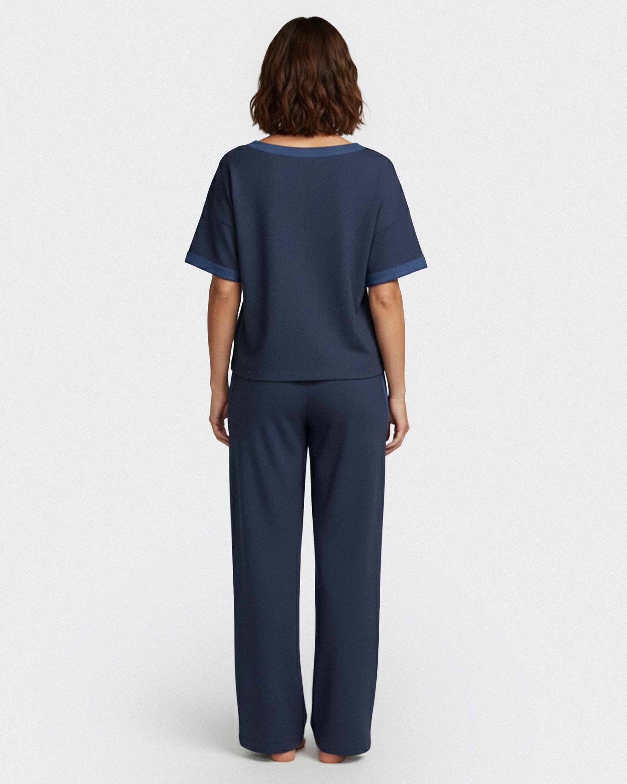 Nuit & Homewear Ensemble détente bleu jeans im8561p61 – Image 2
