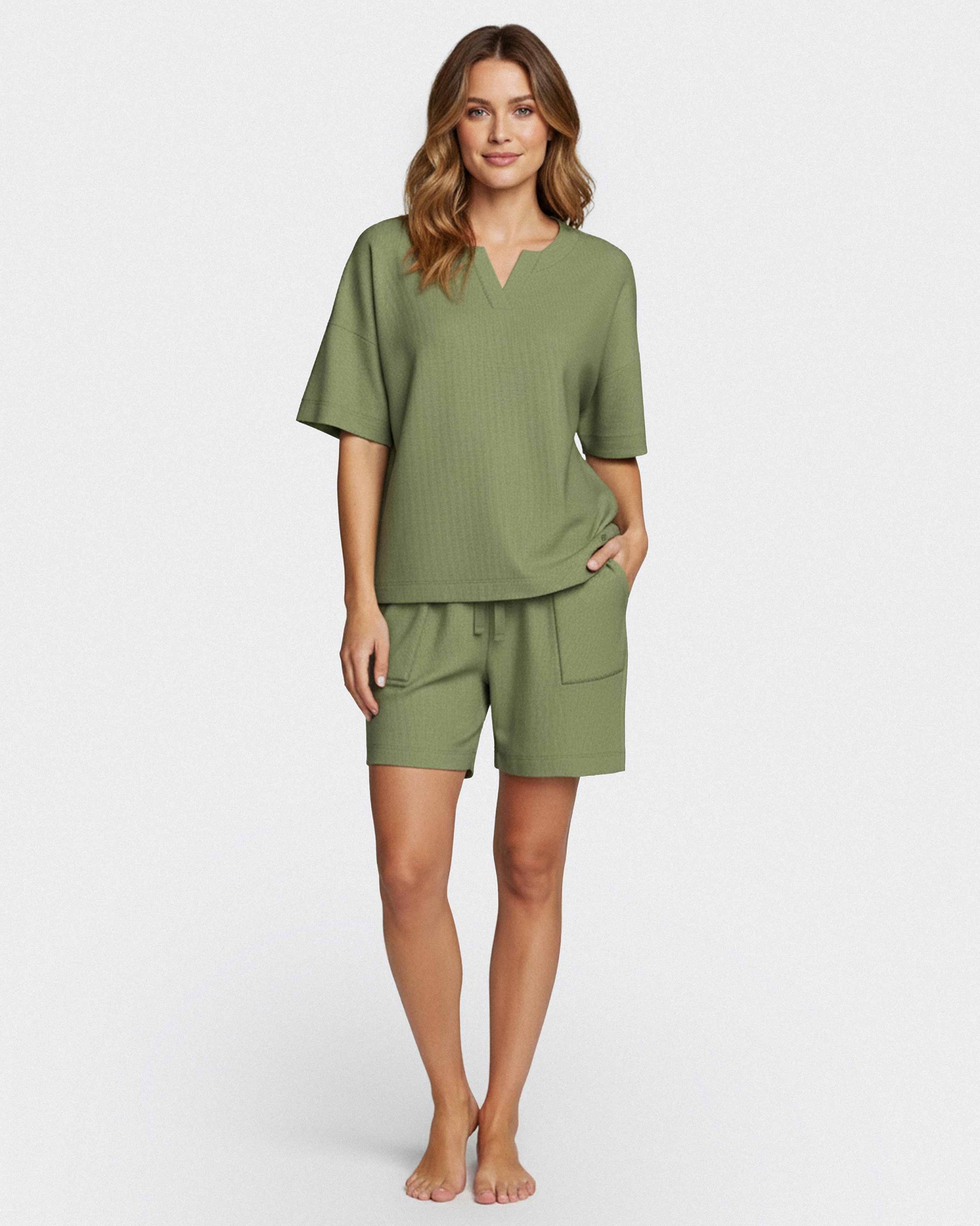 Nuit & Homewear Ensemble détente vert im8511p60