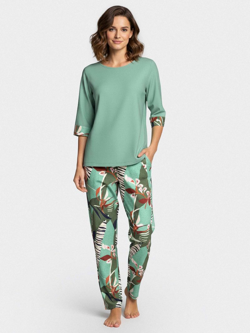 Nuit & Homewear Pyjama / Pyjacourt vert im8551p54