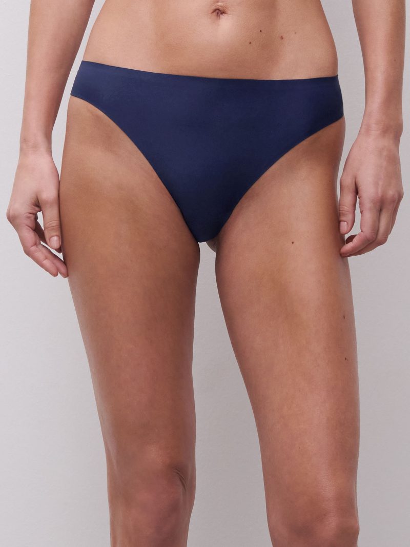 Culottes String / Tanga bleu outremer velours c26490