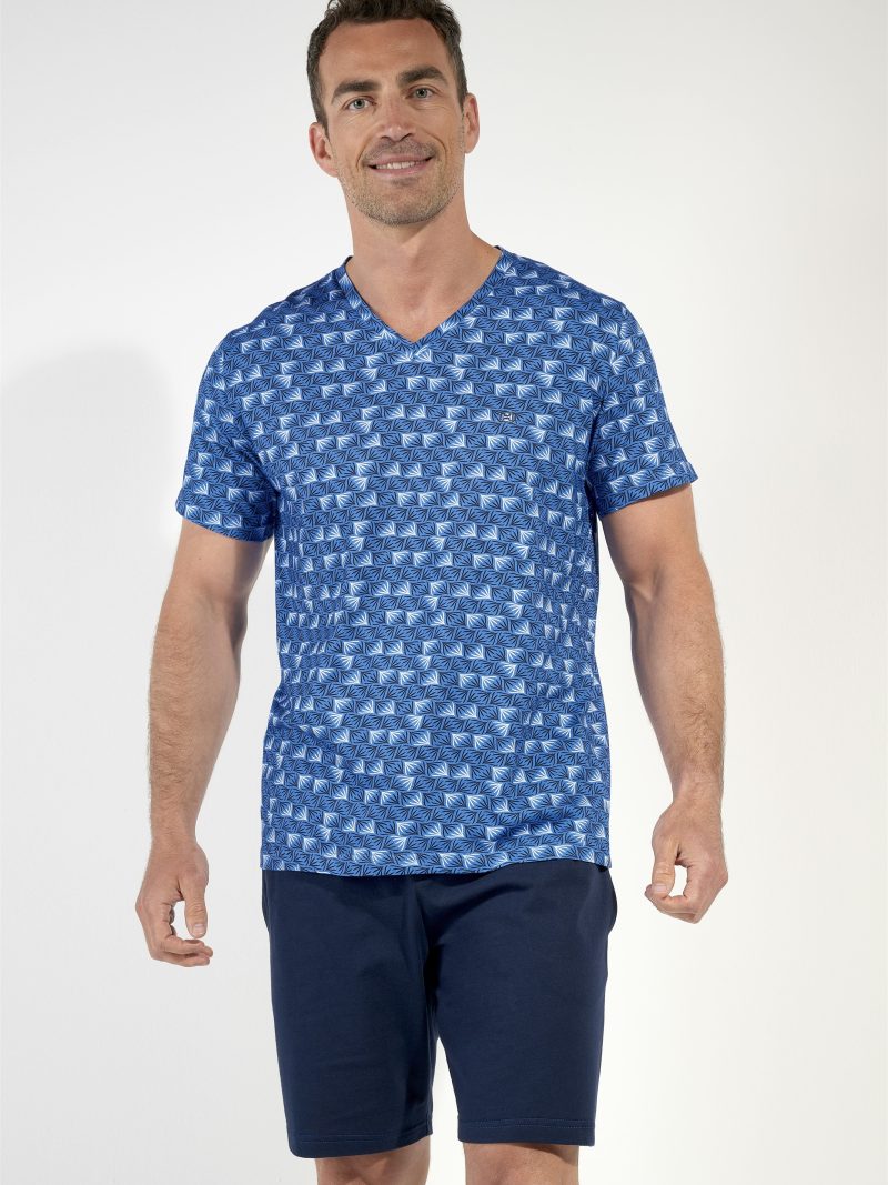 Nuit & Homewear Pyjama et Pyjacourt bleu 403116