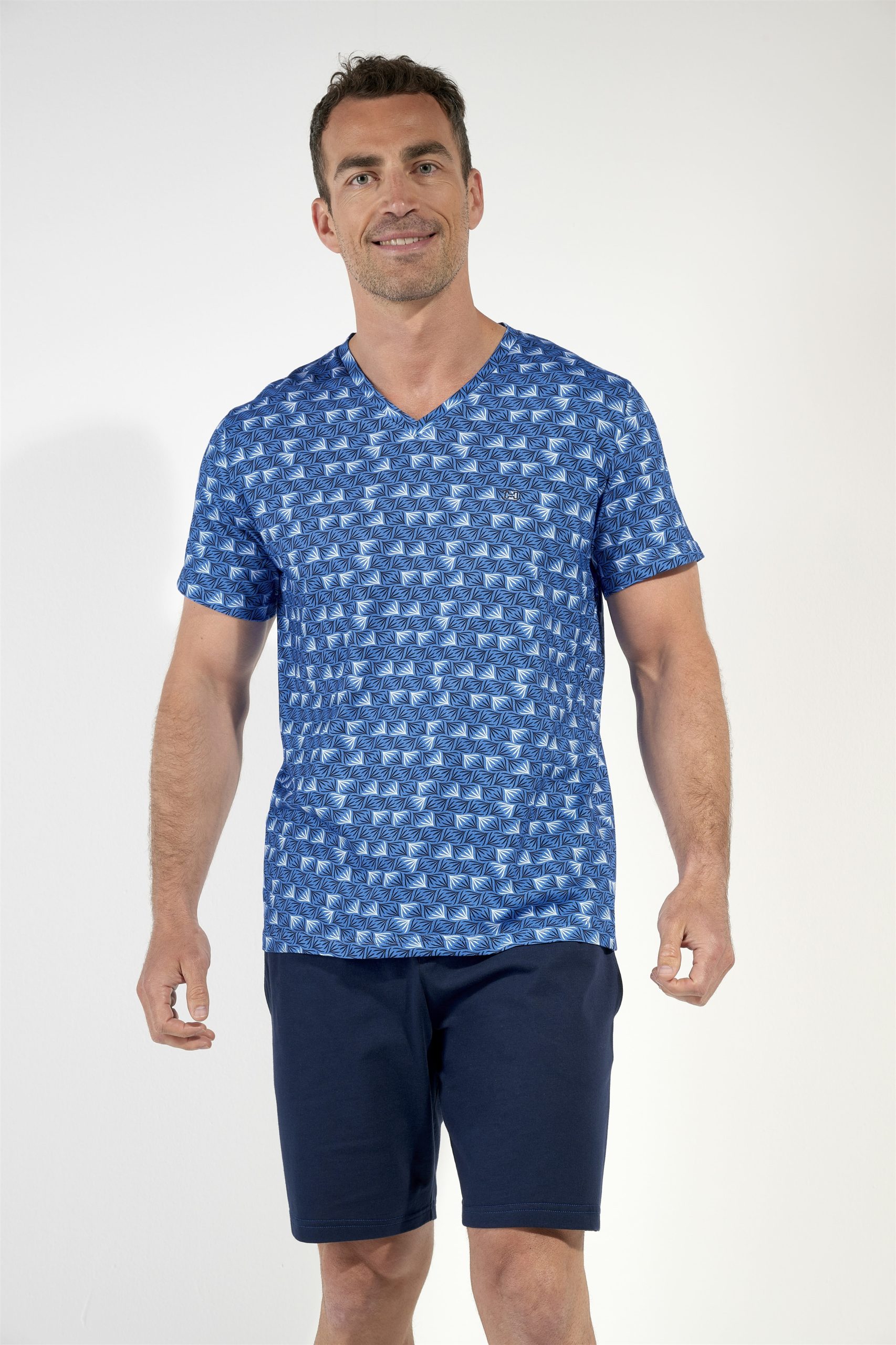 Nuit & Homewear Pyjama et Pyjacourt bleu 403116