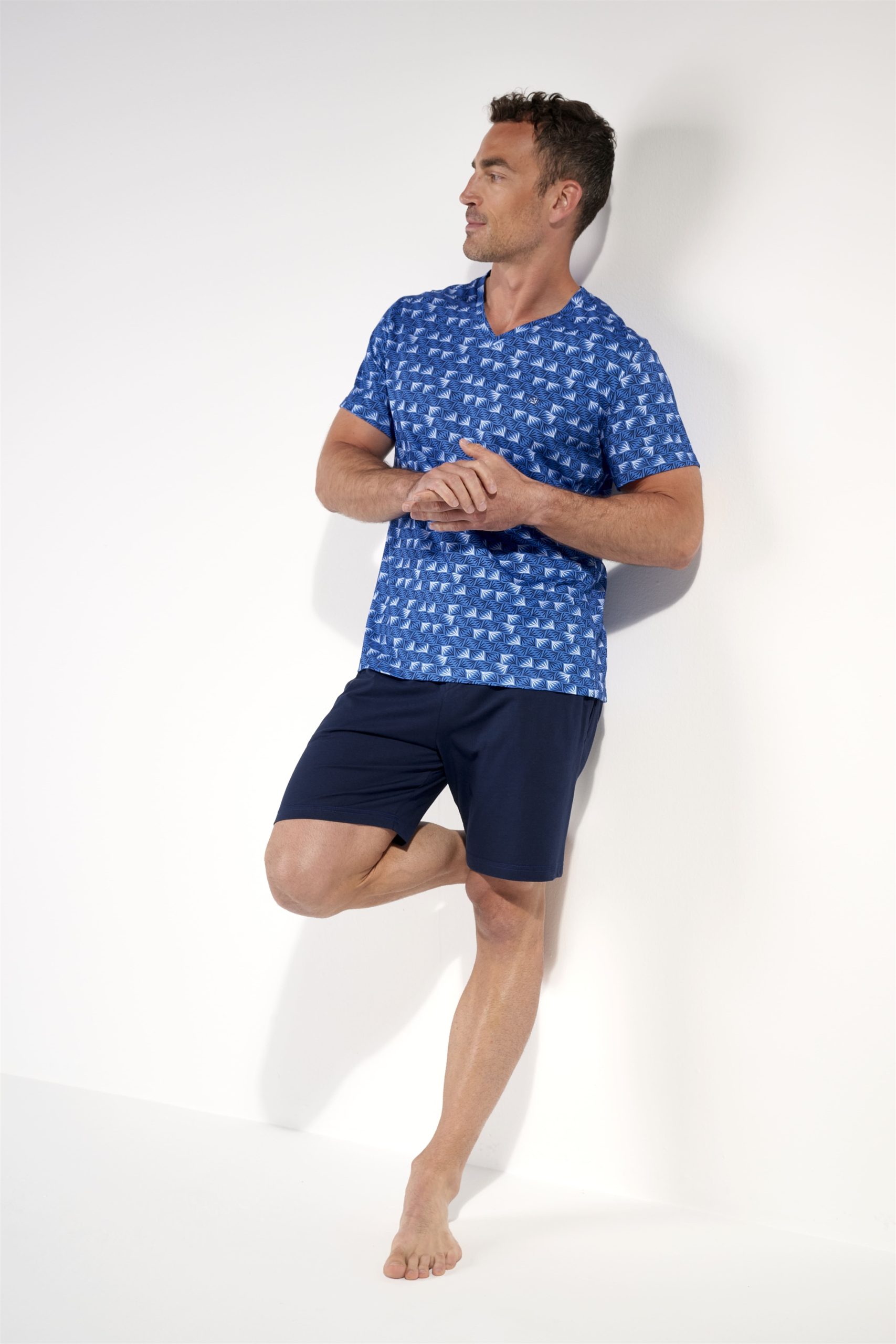 Nuit & Homewear Pyjama et Pyjacourt bleu 403116 – Image 3