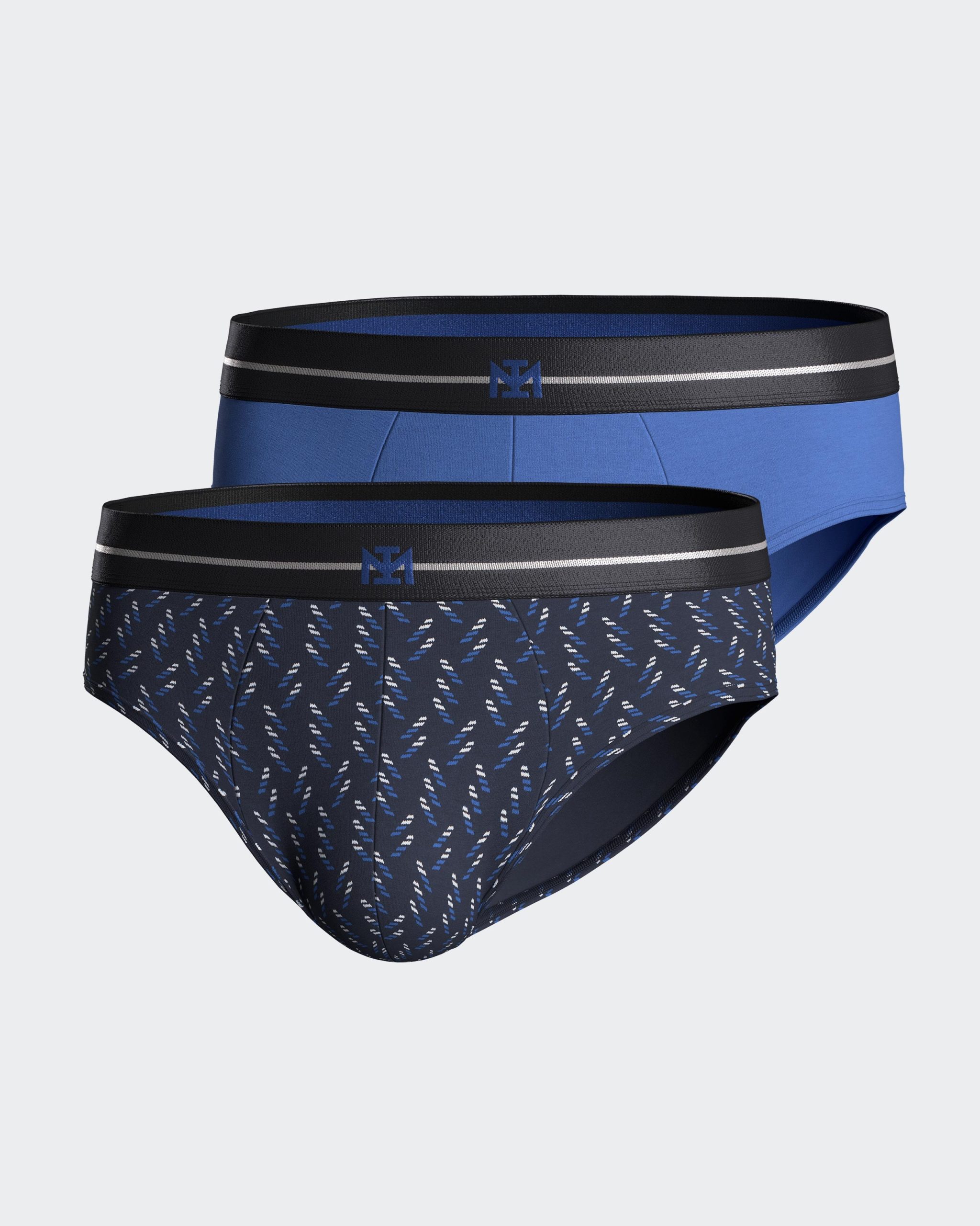 Les dessous Slip bleu imprimé + bleu im1121n64p2 – Image 2