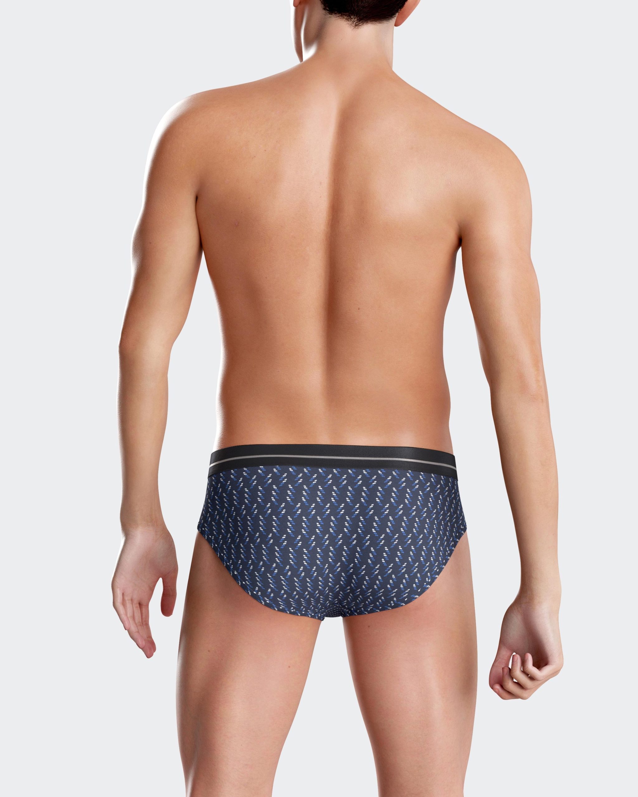 Les dessous Slip bleu imprimé + bleu im1121n64p2 – Image 3