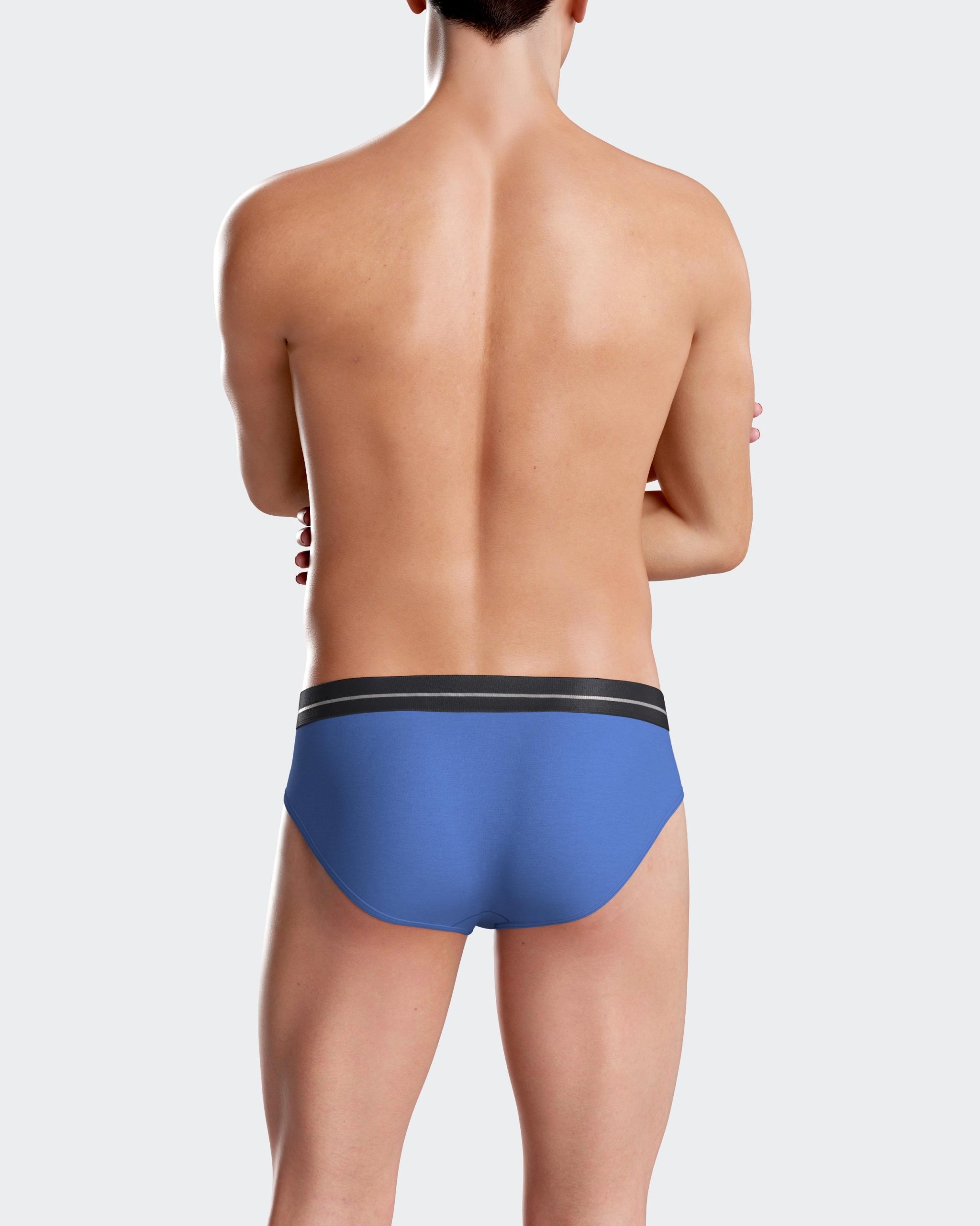 Les dessous Slip bleu imprimé + bleu im1121n64p2 – Image 5
