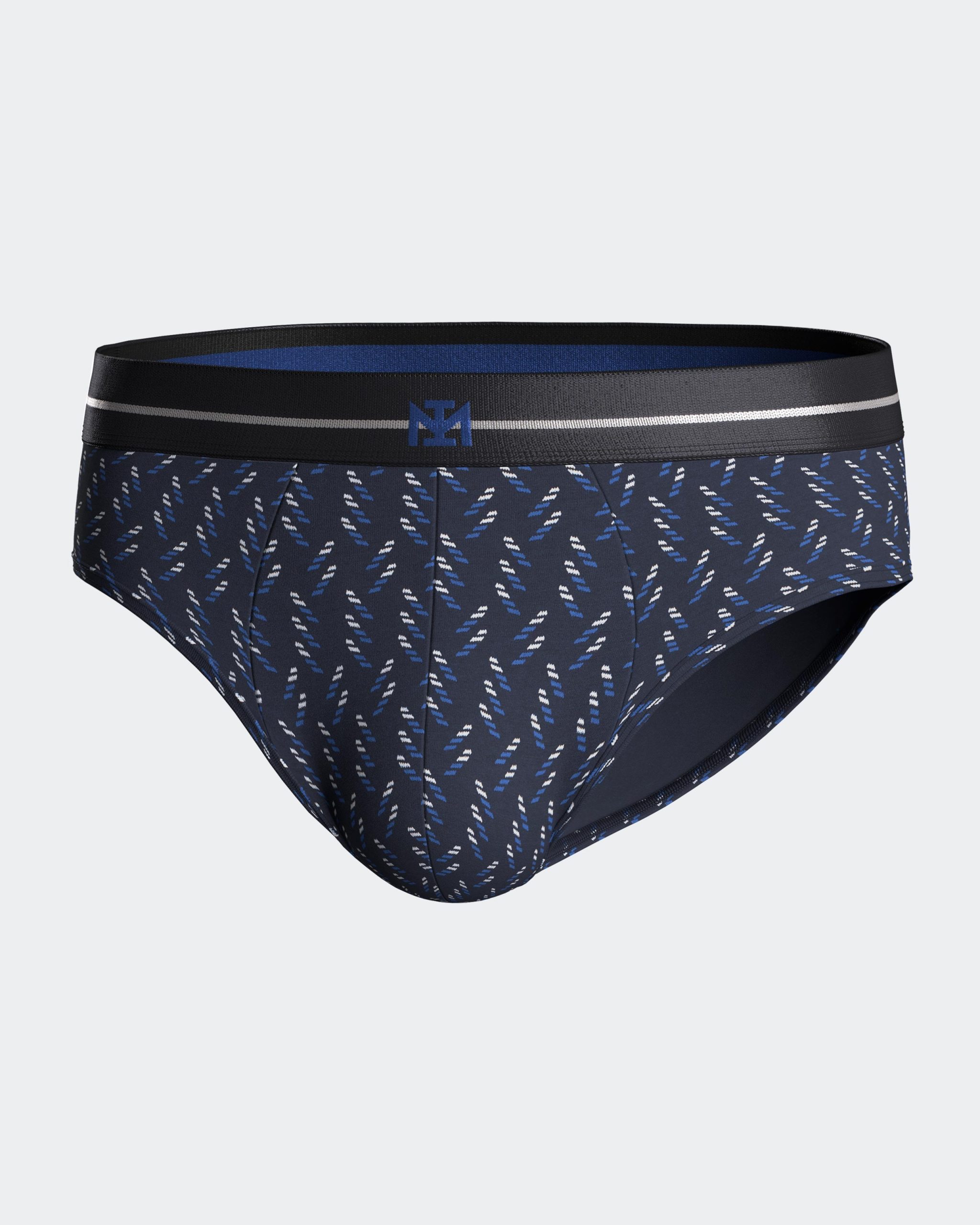 Les dessous Slip bleu imprimé + bleu im1121n64p2 – Image 6