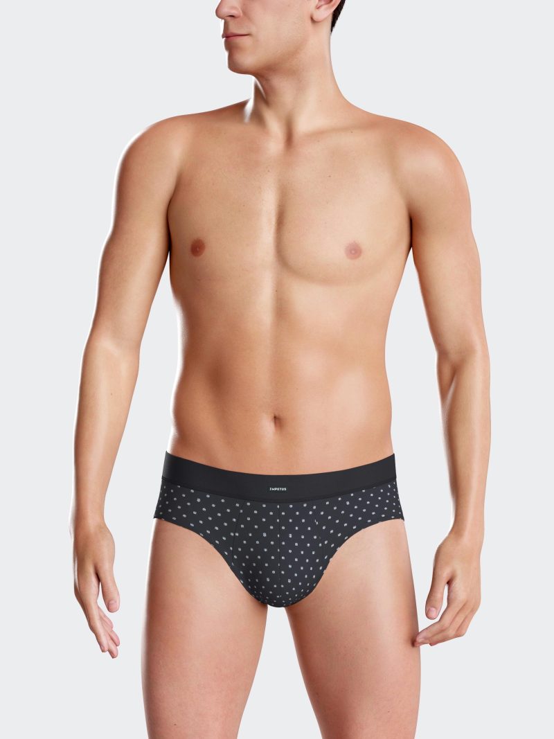 Les dessous Slip marine imprimé + marine im1123n73p2