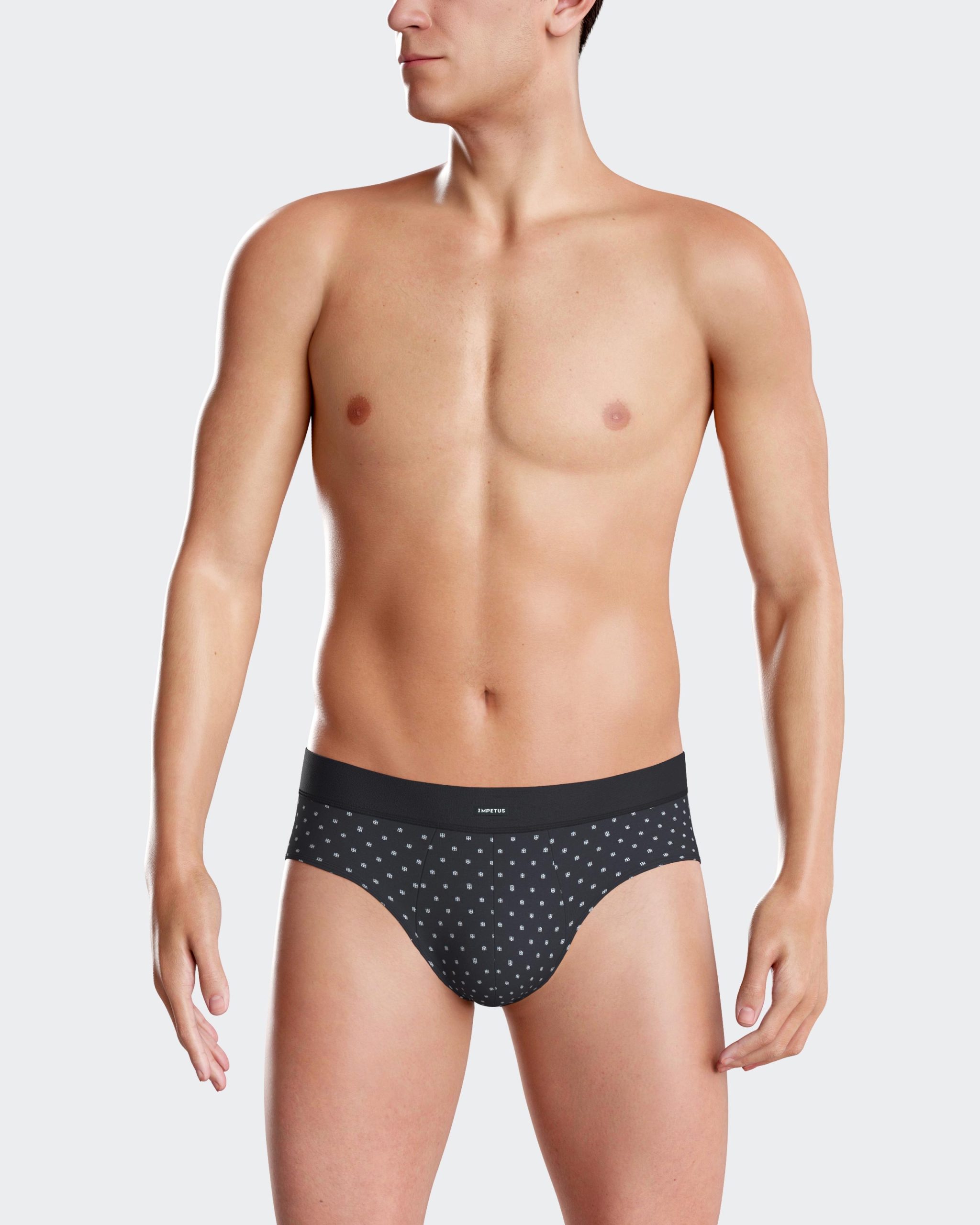 Les dessous Slip marine imprimé + marine im1123n73p2