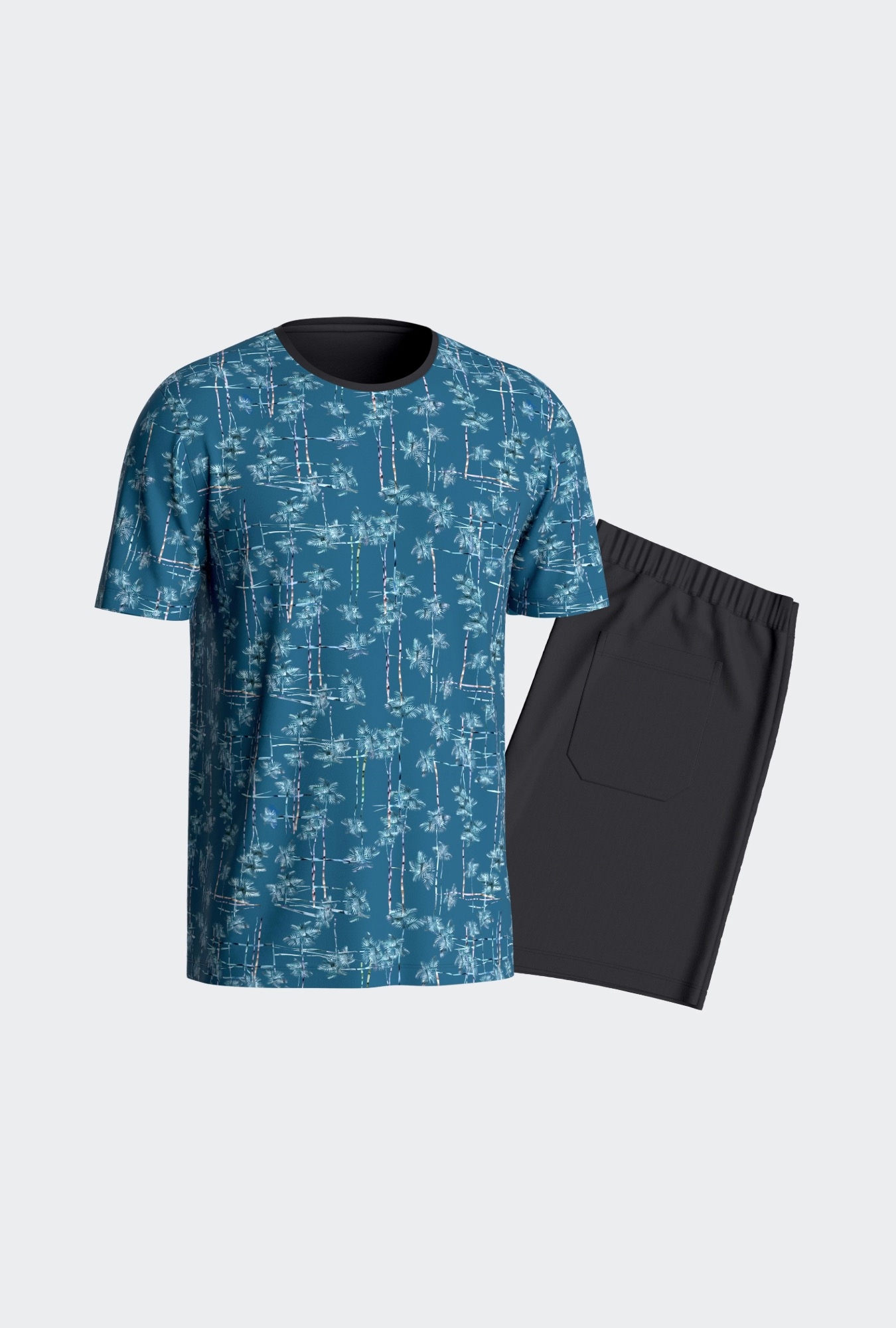 Nuit & Homewear Pyjama et Pyjacourt bleu im1511n44 – Image 3
