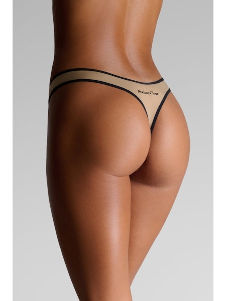 Culottes String / Tanga beige foncé 564455