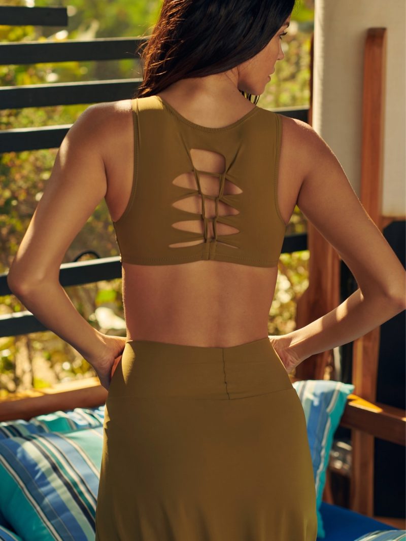 Bain Maillot Bandeau / Brassière bronze tecla