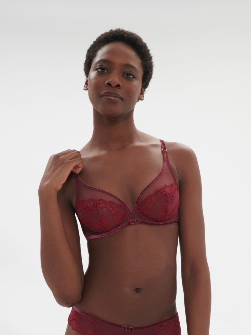 Soutiens-Gorge Triangle rouge spinelle 1e3319