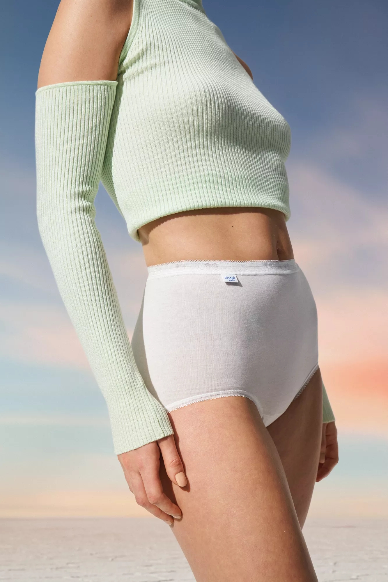 Culottes Culotte Haute blanc 10005037 – Image 5