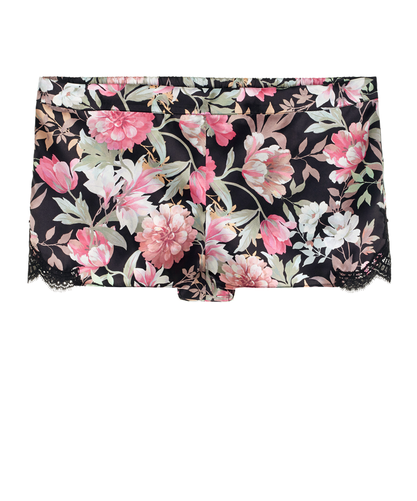 Nuit & Homewear Short pivoine noire qs61 – Image 5