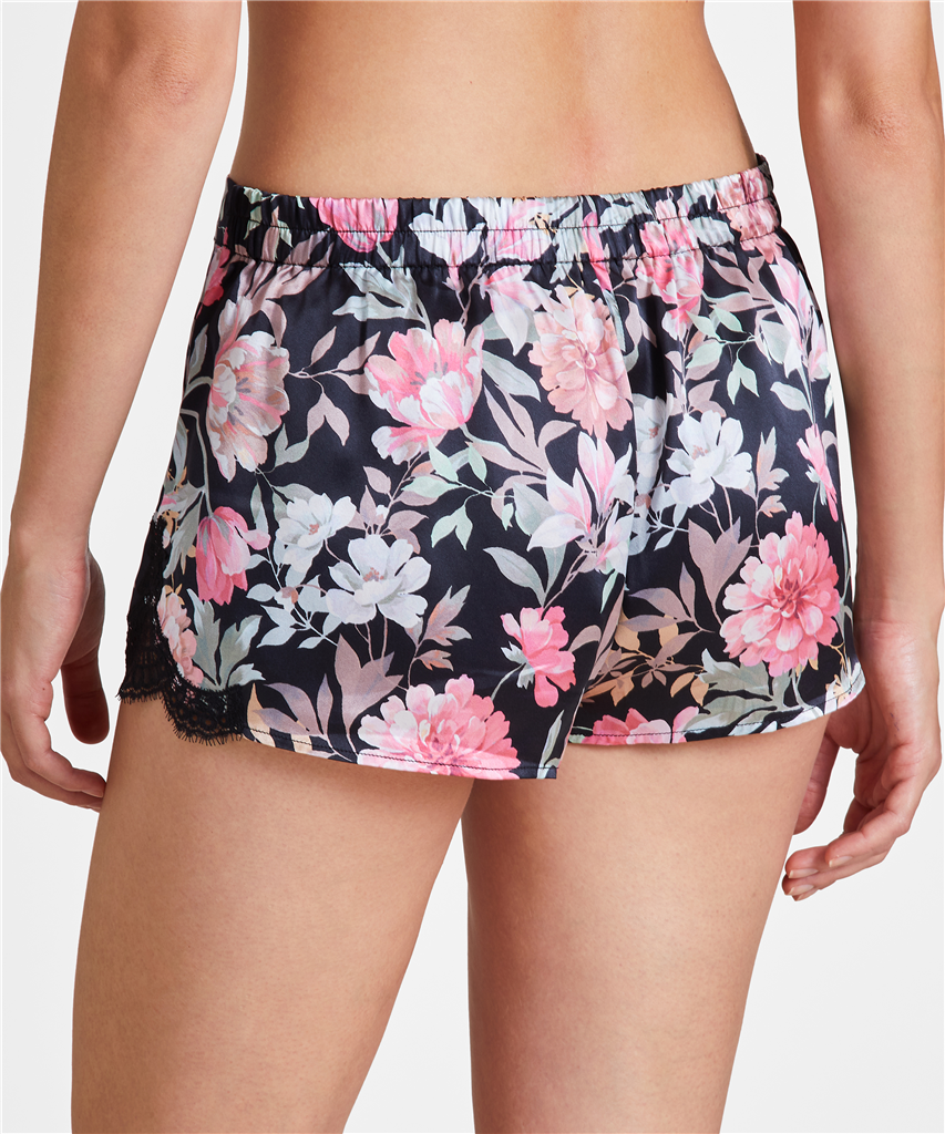 Nuit & Homewear Short pivoine noire qs61 – Image 3