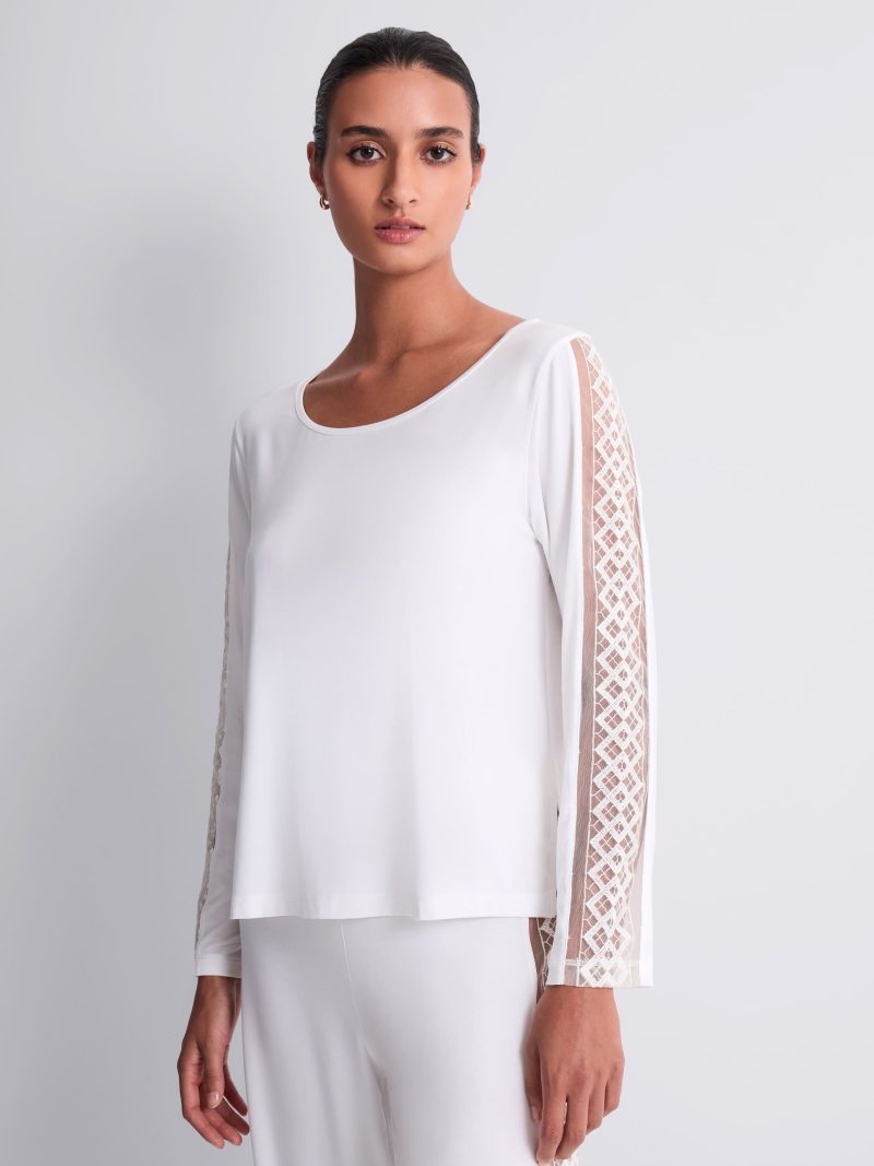 Lingerie Fine Top / Pull opale 5l74