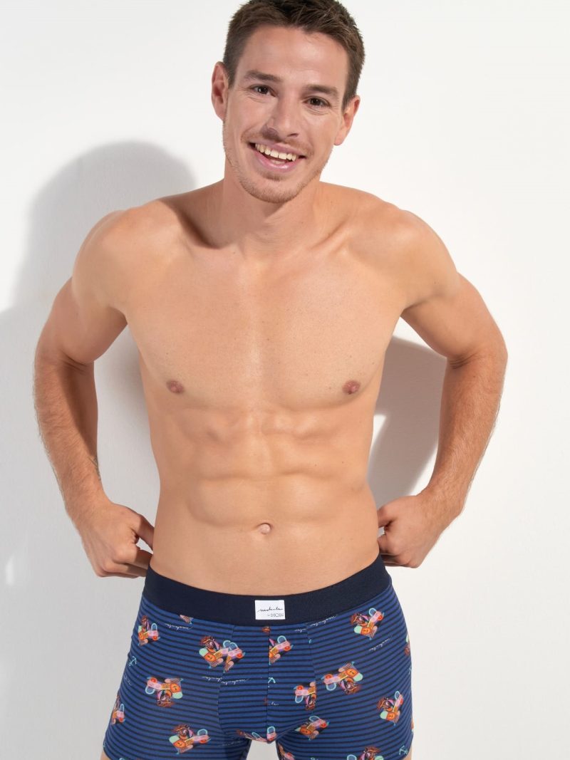 Les dessous Boxer imprimé marine 402891