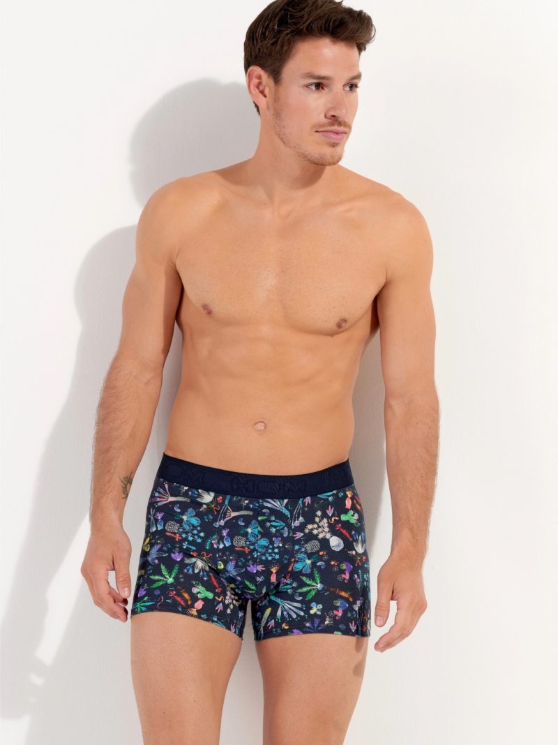 Les dessous Boxer noir imprimé 402972