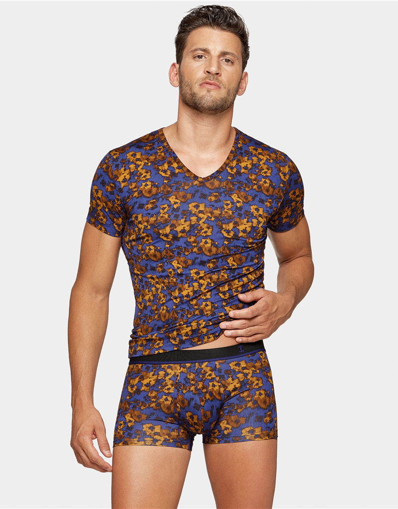 Nuit & Homewear Tee shirt jaune/bleu 1300j21
