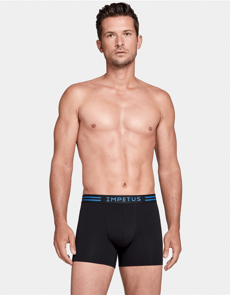 Les dessous Boxer bleu/noir 1224j55