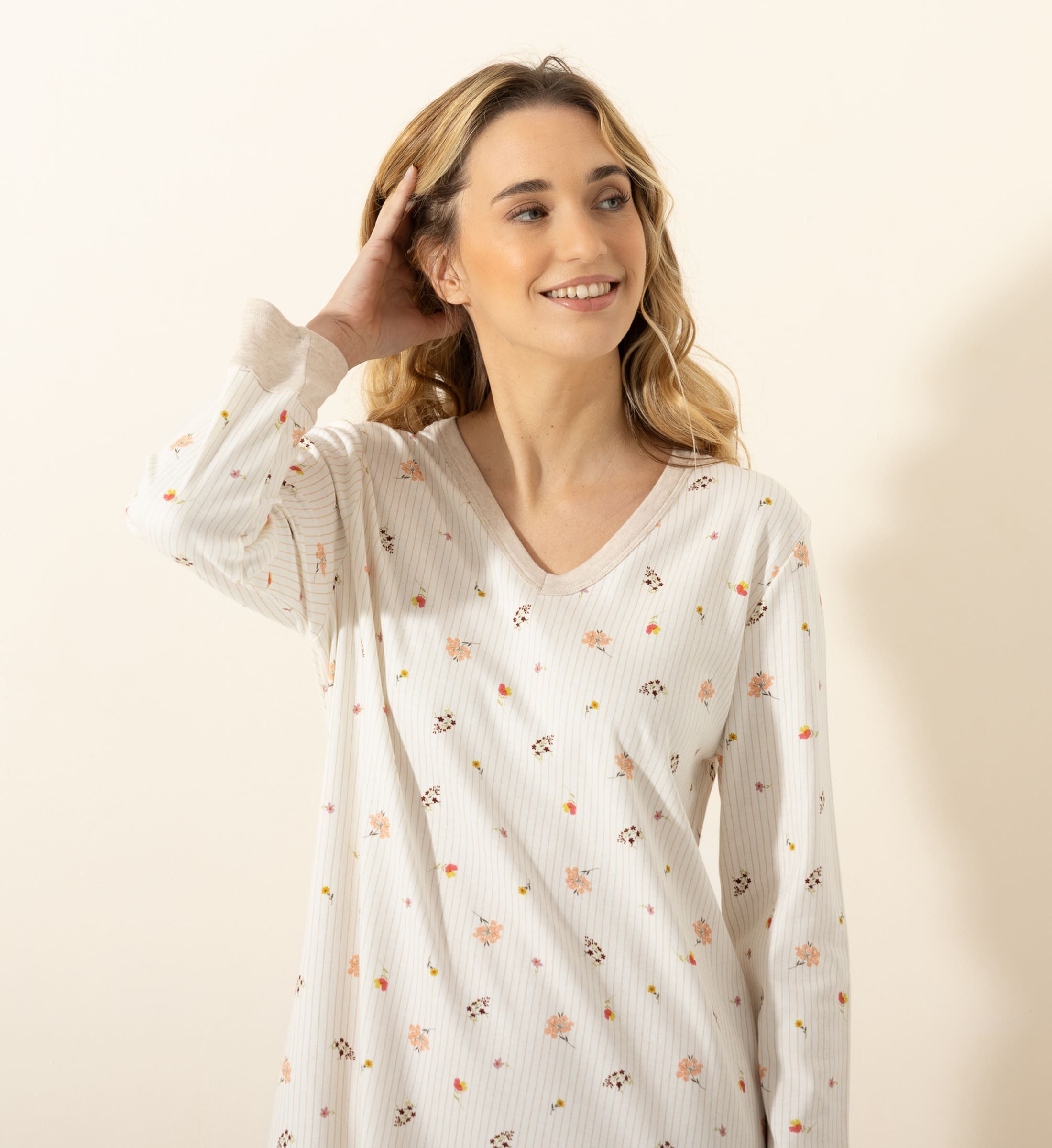 Nuit & Homewear Chemise de nuit beige c319ach – Image 5