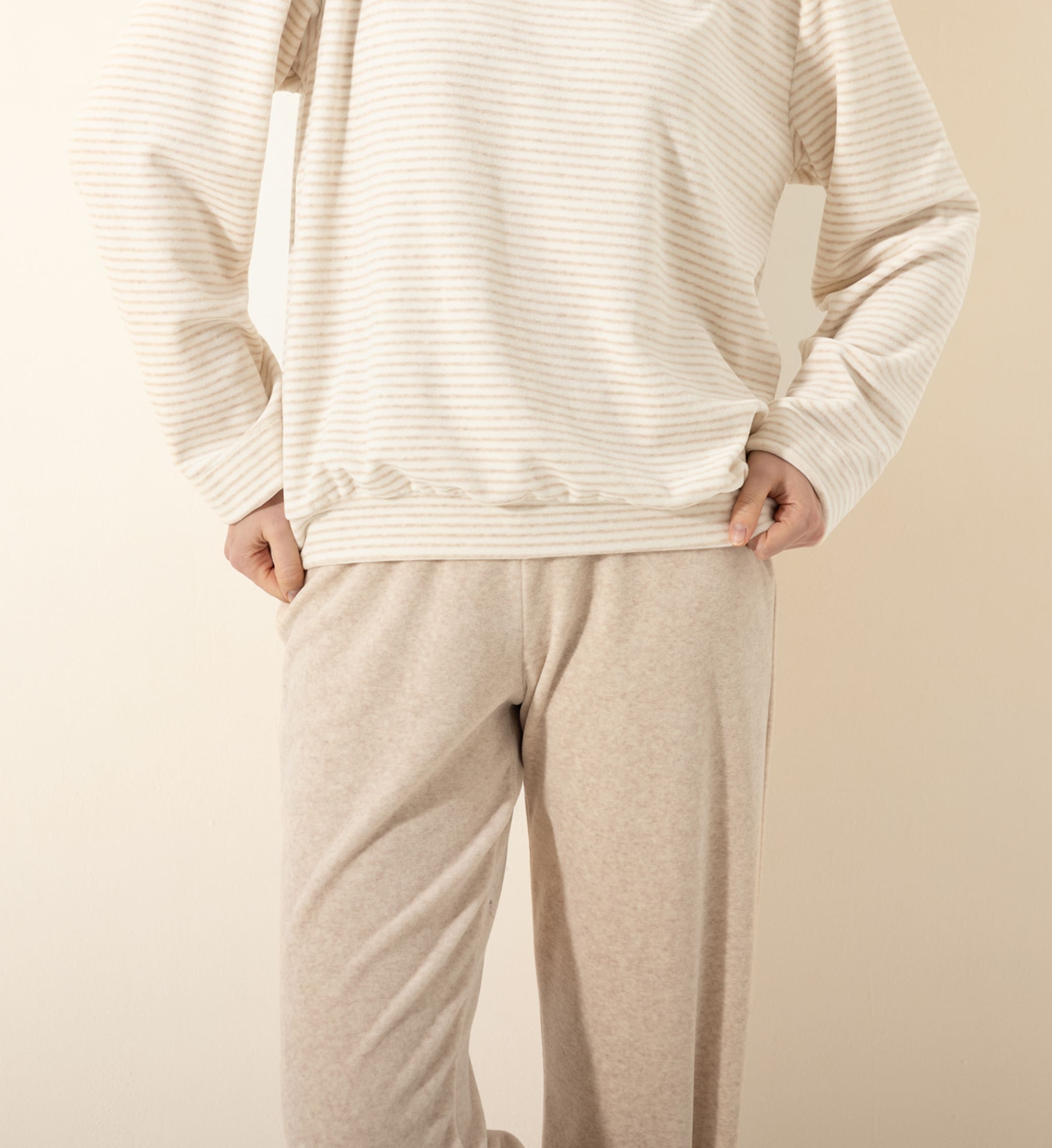 Nuit & Homewear Ensemble détente beige chiné / ecru c322dpy – Image 6