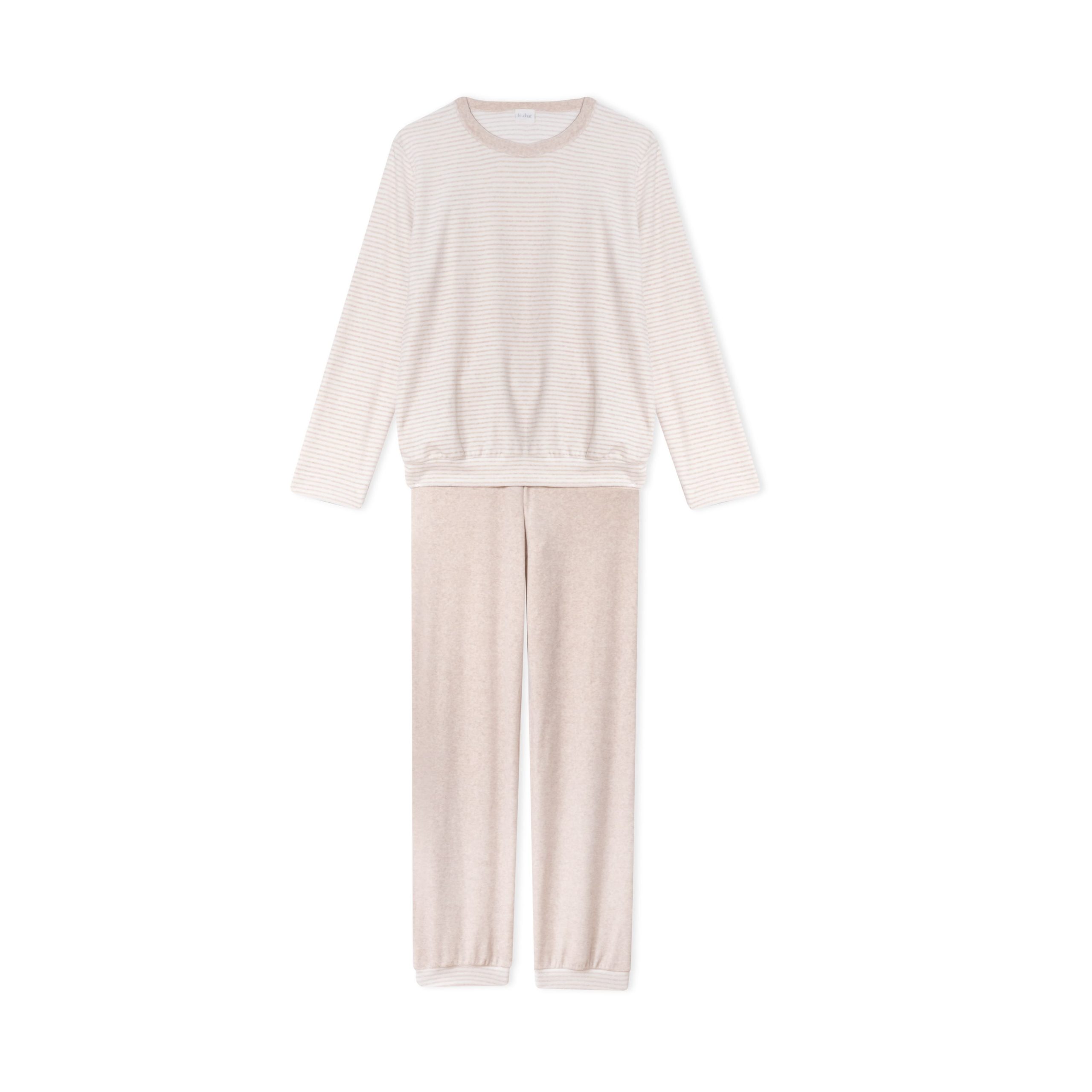 Nuit & Homewear Ensemble détente beige chiné / ecru c322dpy – Image 8