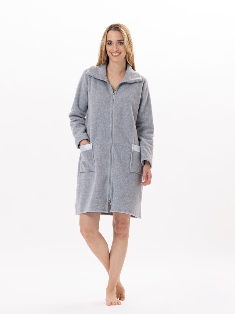 Nuit & Homewear Robe de Chambre / Peignoir gris chiné ch04abrc