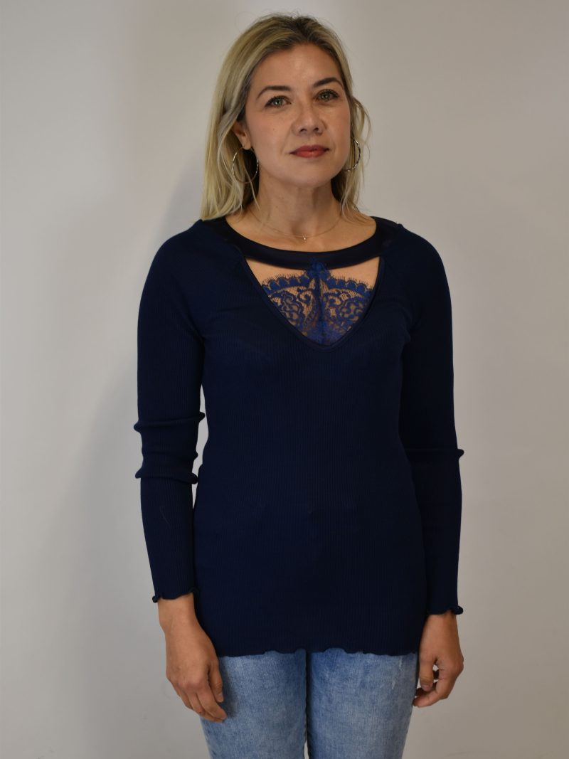 Lingerie Fine Top / Pull marine 5498