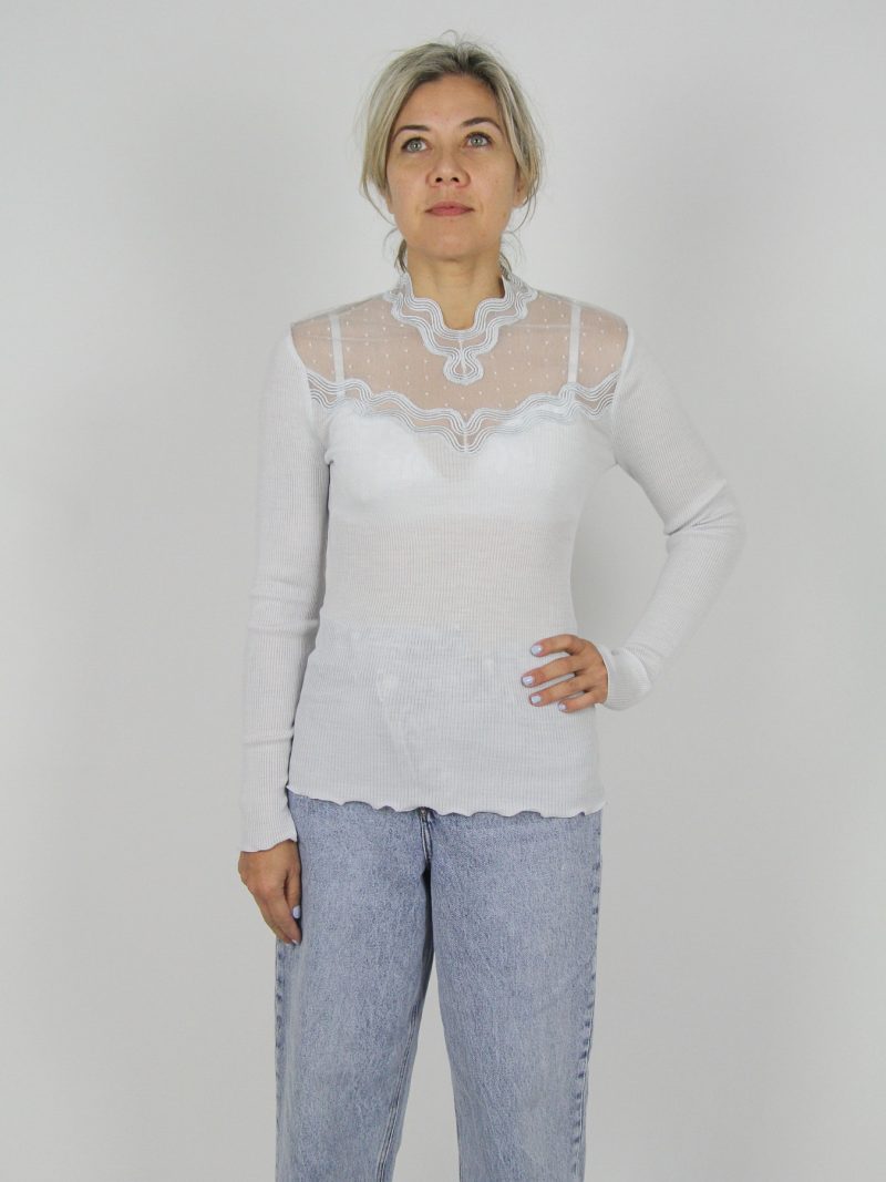 Lingerie Fine Top / Pull argent 6657